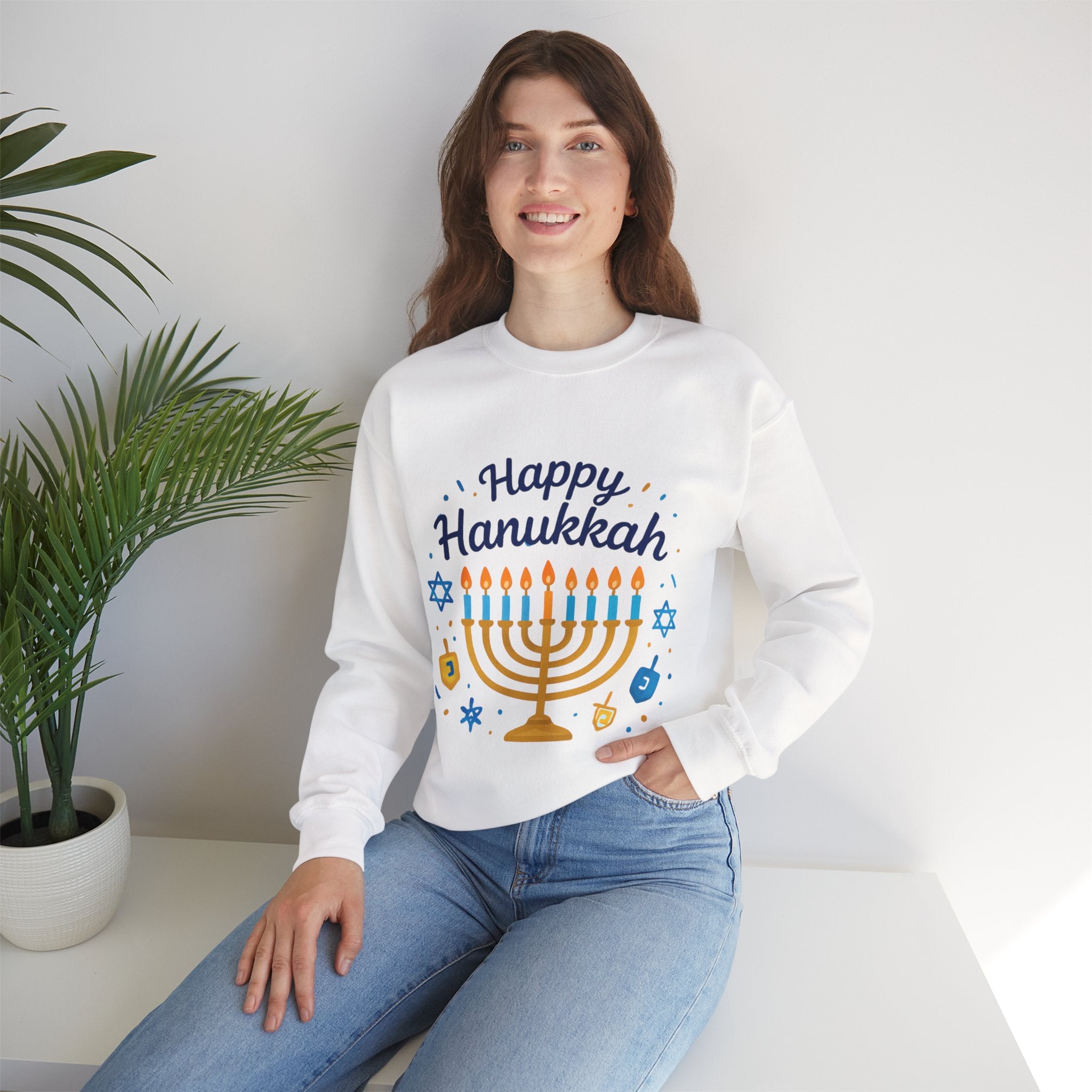 Happy Hanukkah Menorah Sweatshirt