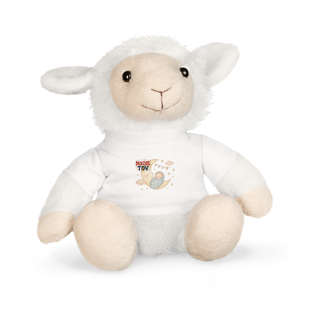 Baby Shower Plush Bear with "Mazel Tov" T‑Shirt — Newborn Gift