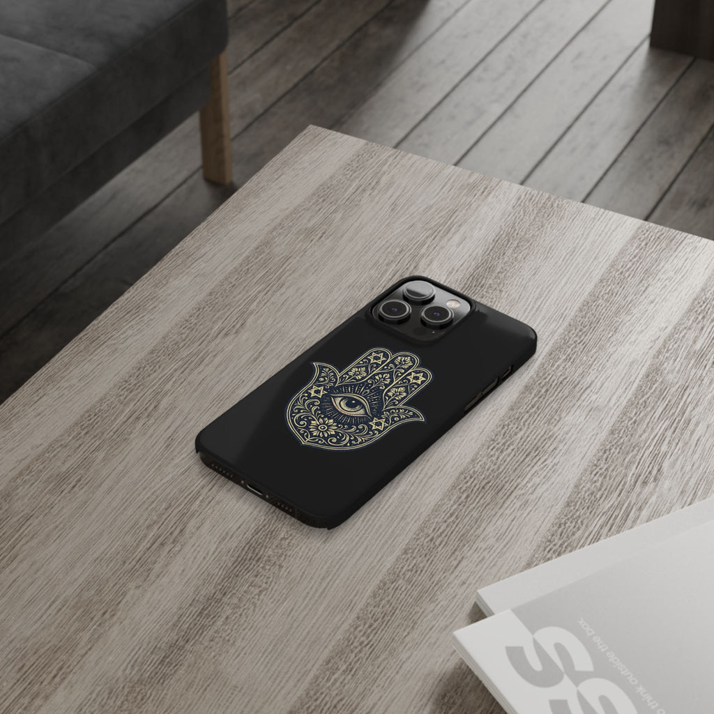 Hamsa Eye Slim Phone Case — Protective Spiritual Hand Design