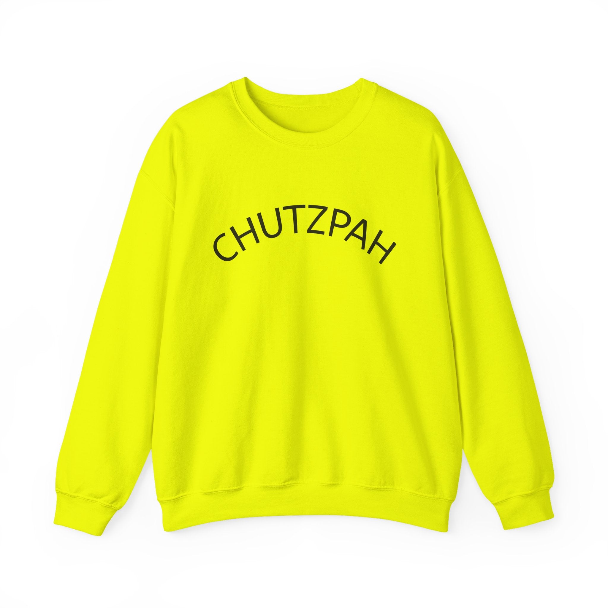 Jewish Chutzpah Crewneck Sweatshirt — Bold Jewish Pride Pullover