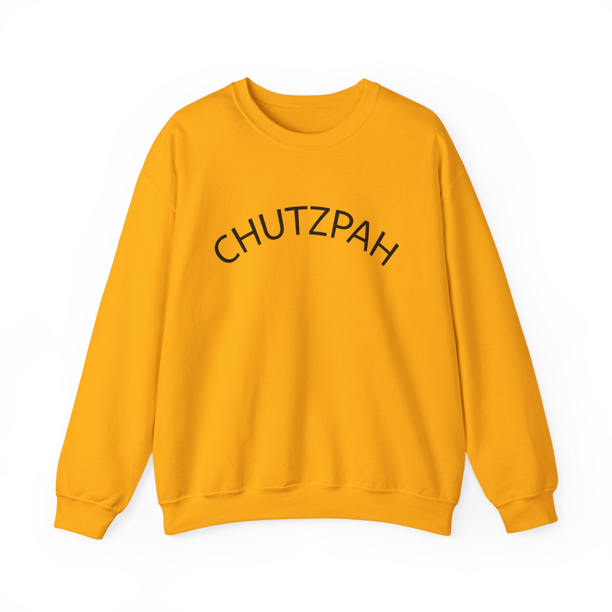 Jewish Chutzpah Crewneck Sweatshirt — Bold Jewish Pride Pullover