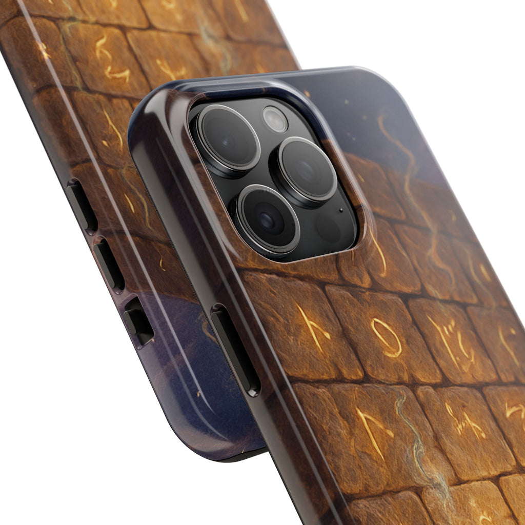 Jewish western Wall Illustration Phone Case — Prayer Silhouettes, Jerusalem Religious Art