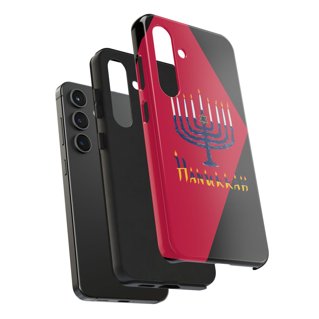 Hanukkah Menorah Tough Phone Case — Protective Holiday Phone Cover