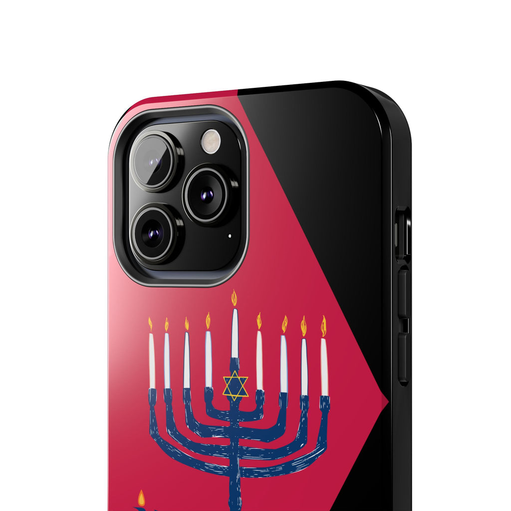 Hanukkah Menorah Tough Phone Case — Protective Holiday Phone Cover