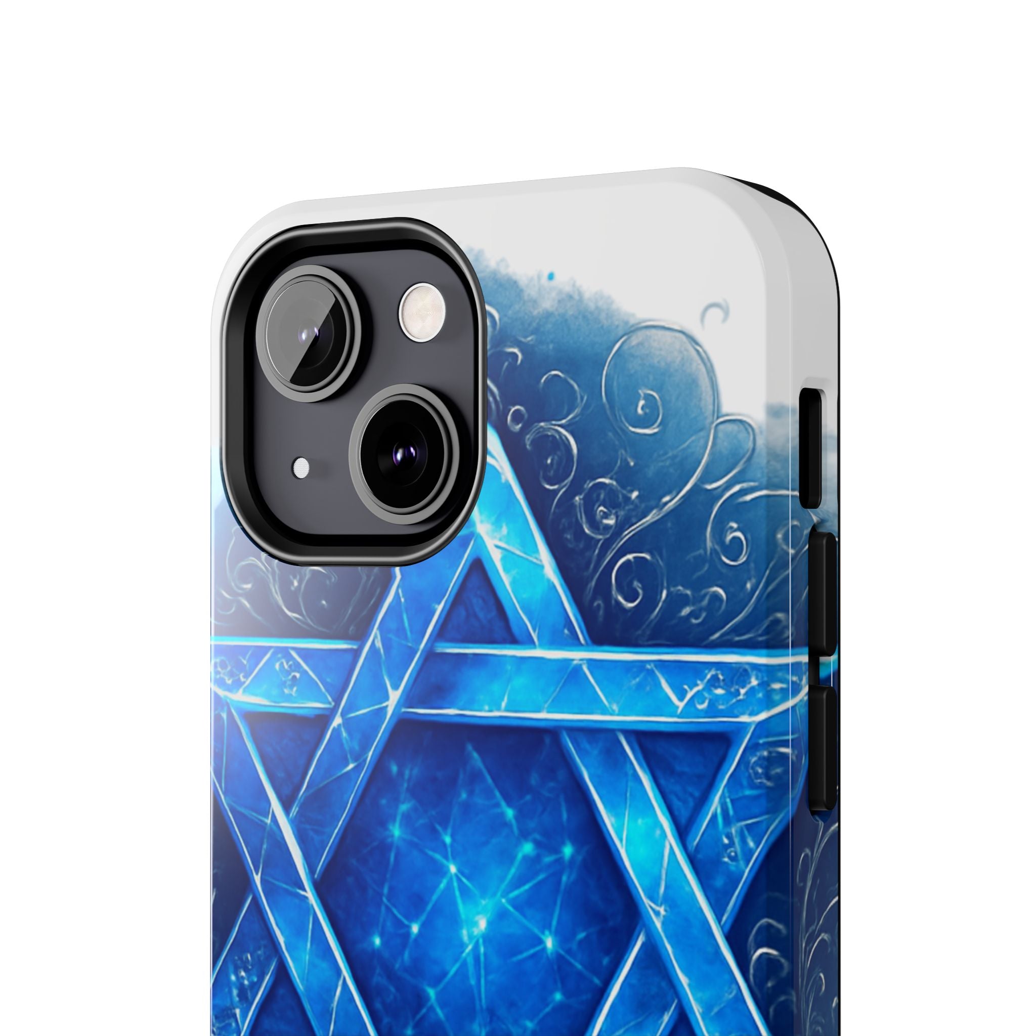 Jewish Star of David Blue Watercolor Tough Phone Case — Protective Jewish Symbol Phone Cover