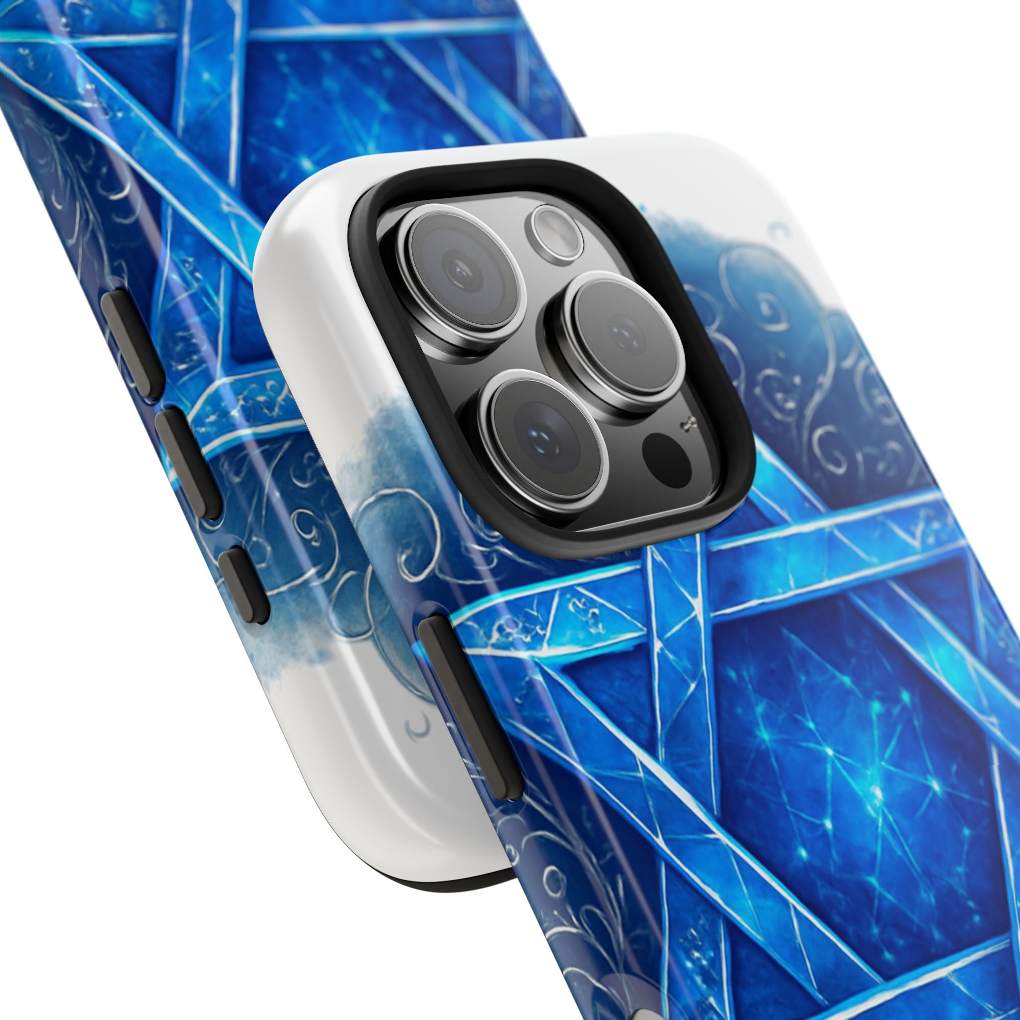 Jewish Star of David Blue Watercolor Tough Phone Case — Protective Jewish Symbol Phone Cover