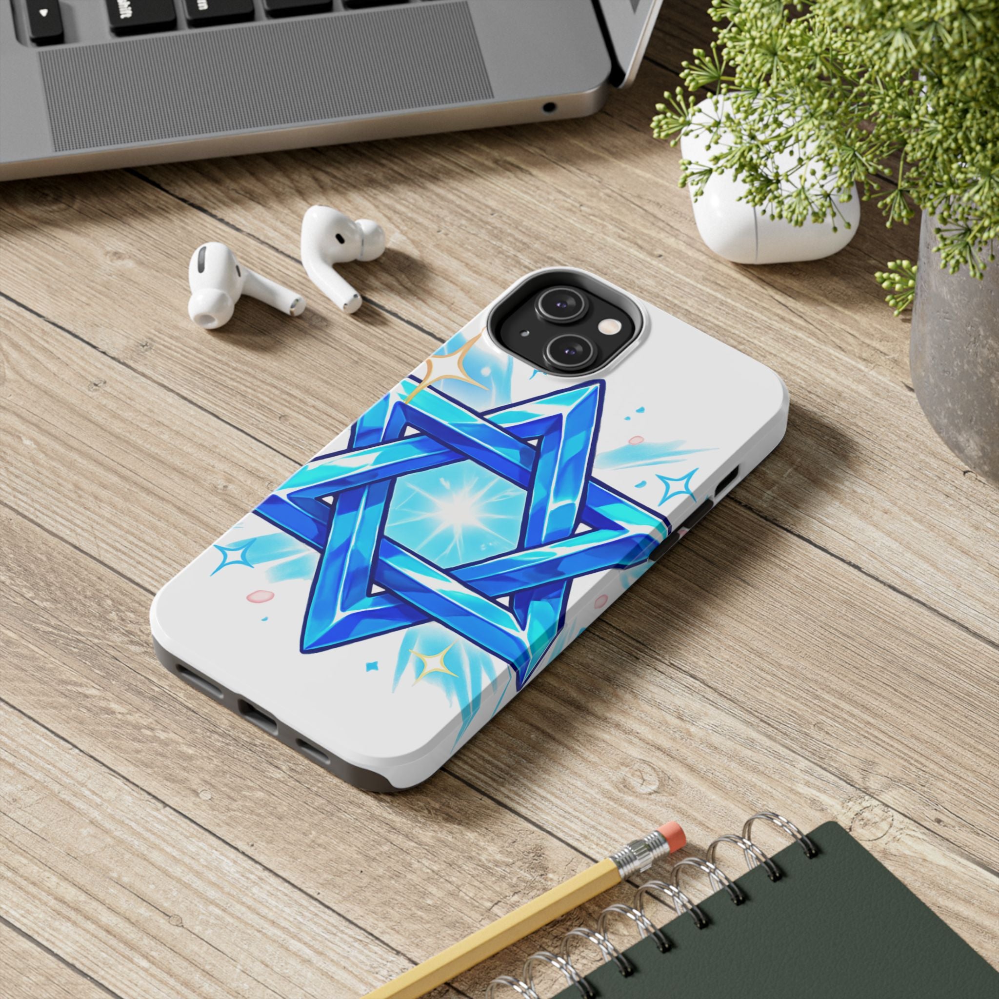Star of David Blue Phone Case — Jewish Protection Design | Jewish Gift