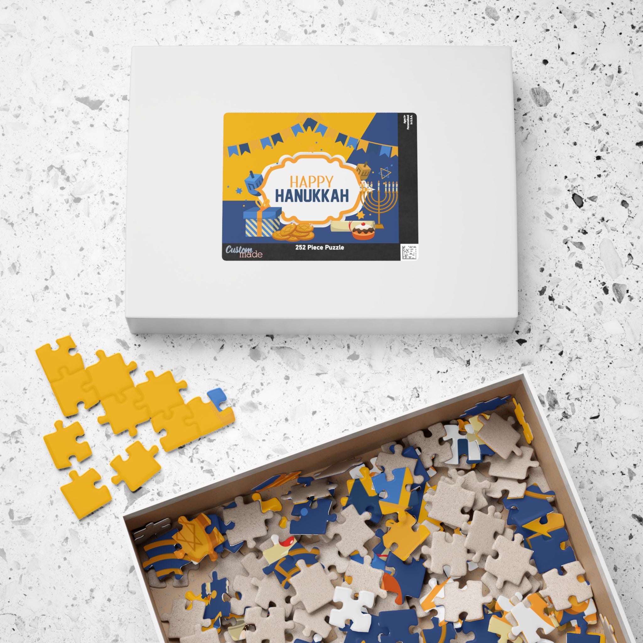 Happy Hanukkah Jigsaw Puzzle — Festive 110/252/520/1014-Piece Holiday Puzzle