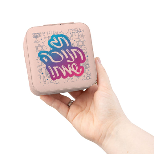 Compact Jewelry Travel Case — Cute Pink Organizer with Ring & Earring Compartments