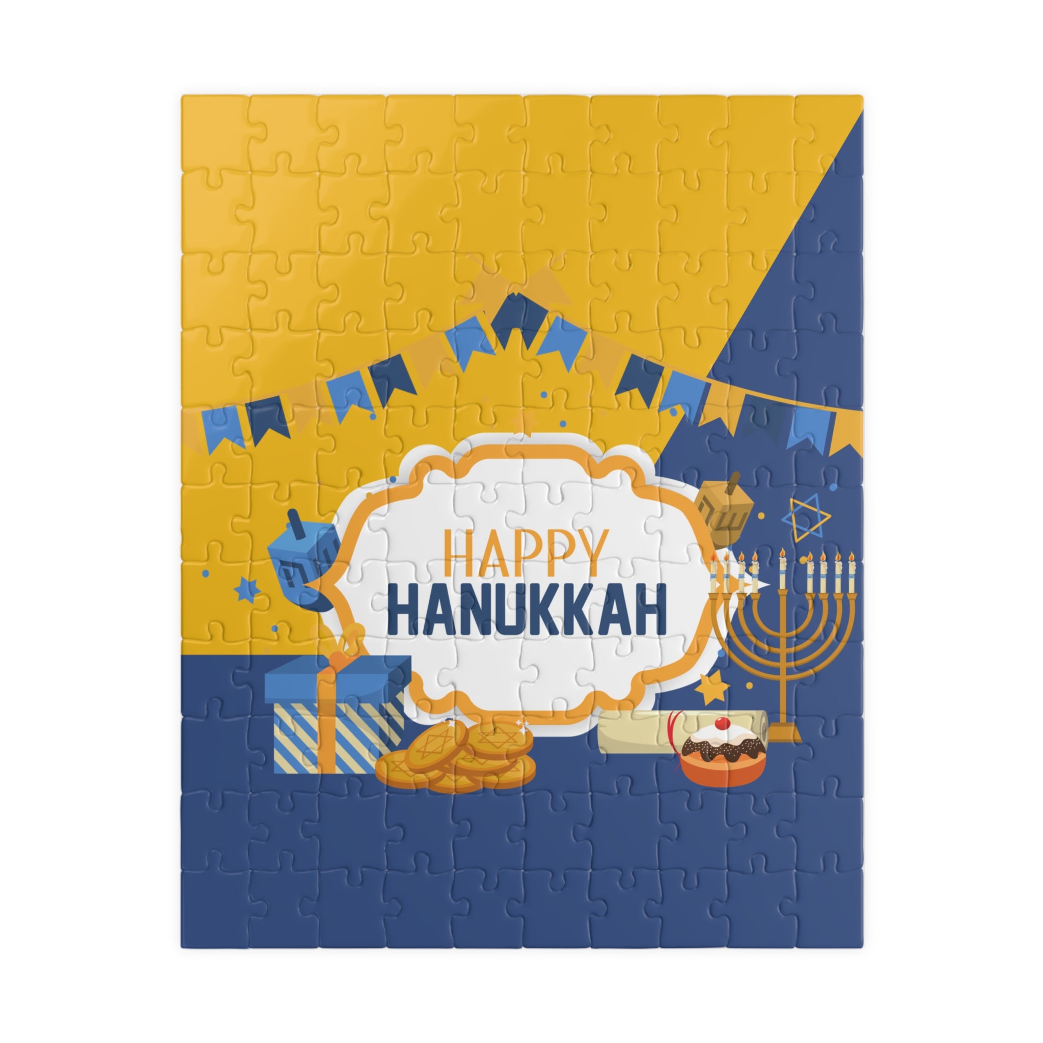 Happy Hanukkah Jigsaw Puzzle — Festive 110/252/520/1014-Piece Holiday Puzzle