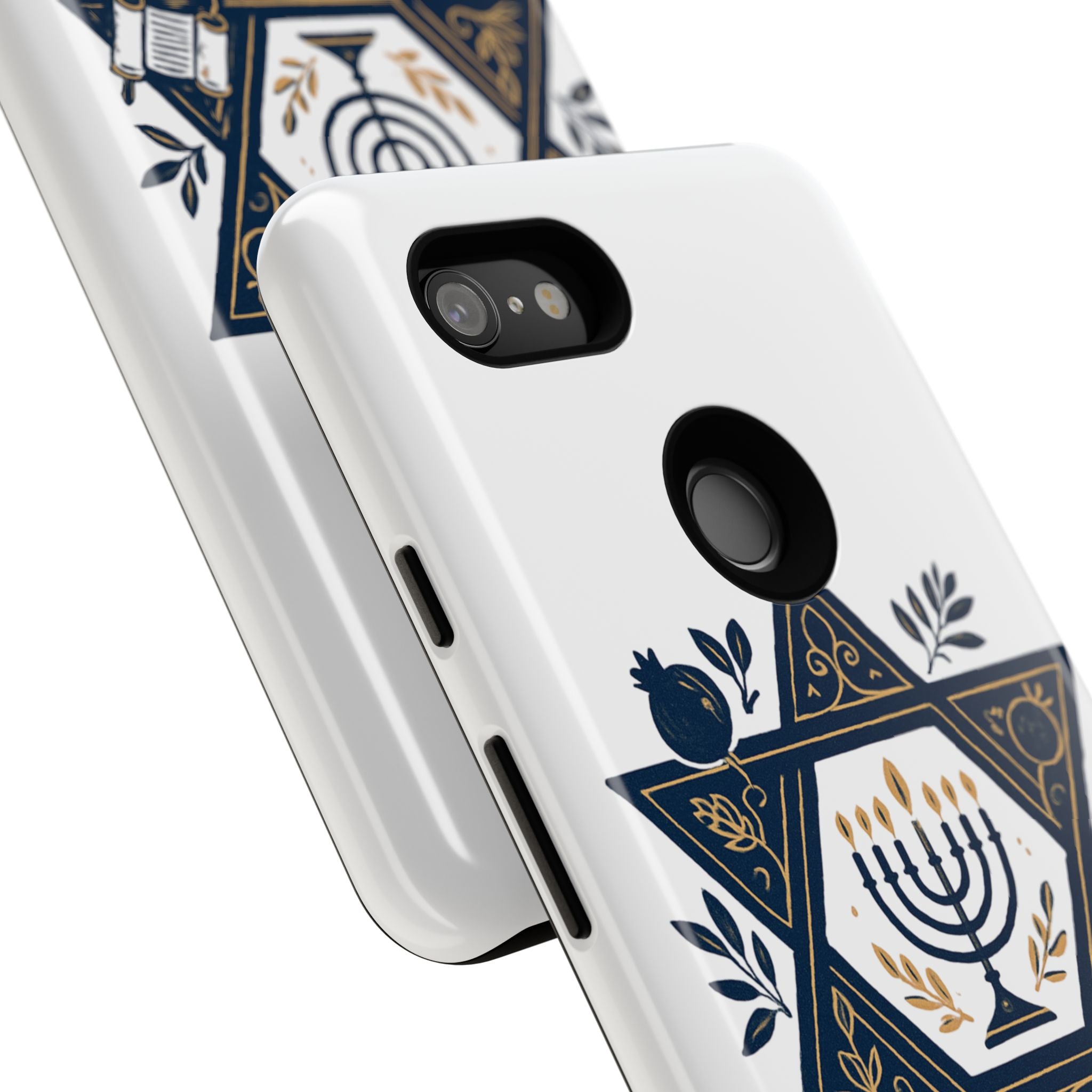 Jewish Star of David Menorah Phone Case — Jewish Hanukkah Symbol Protective Cover