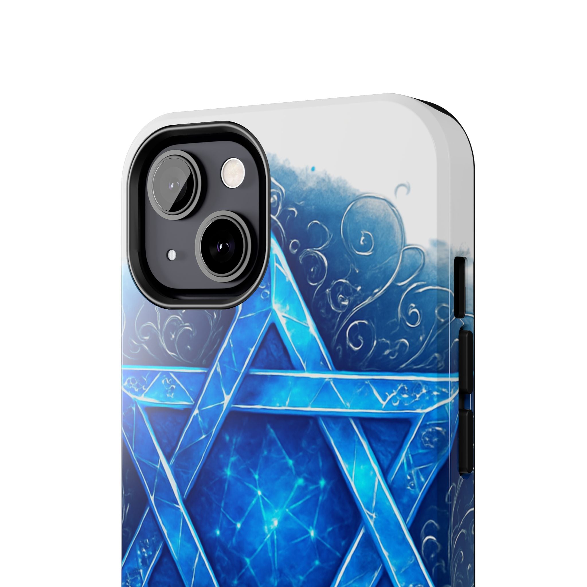 Jewish Star of David Blue Watercolor Tough Phone Case — Protective Jewish Symbol Phone Cover