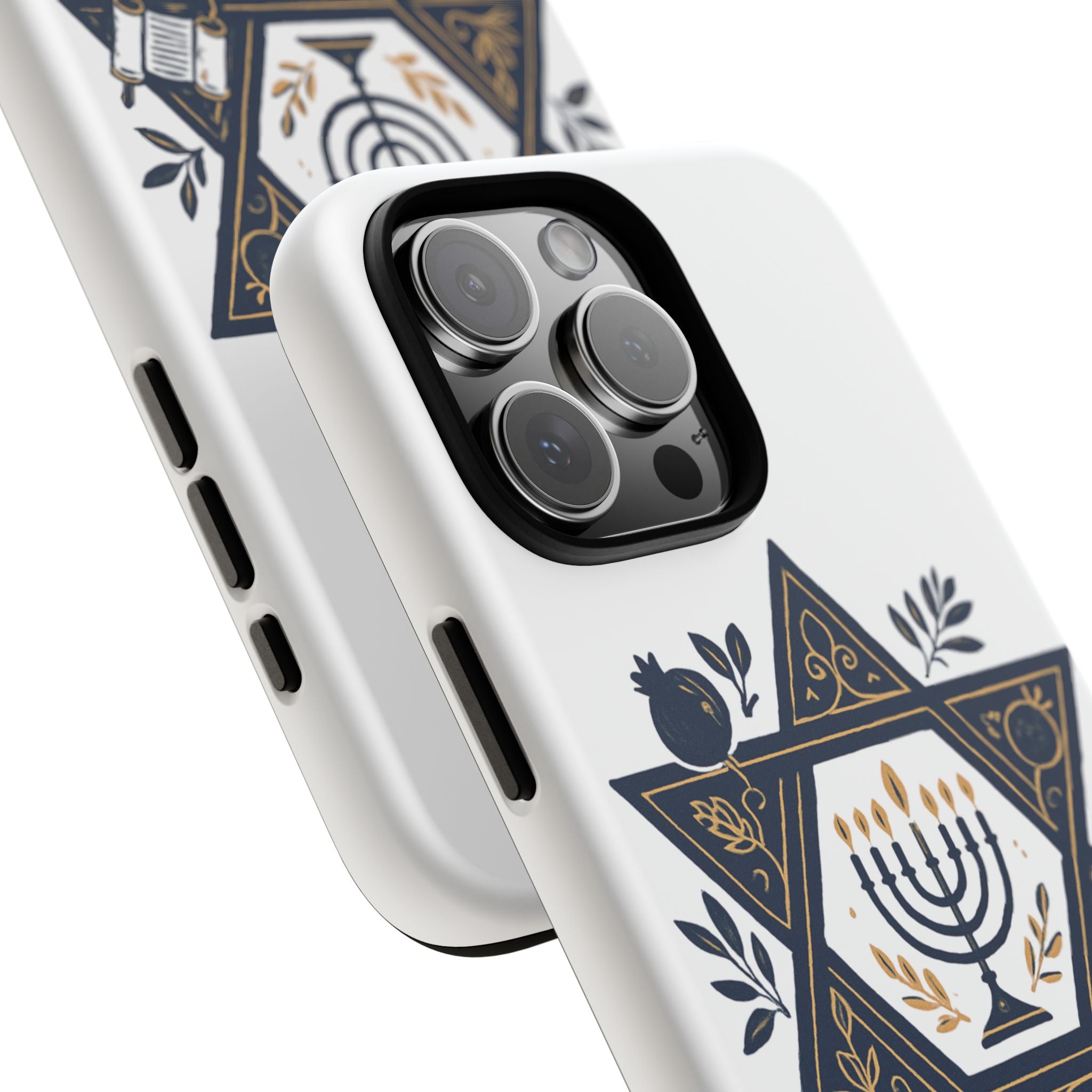 Jewish Star of David Menorah Phone Case — Jewish Hanukkah Symbol Protective Cover