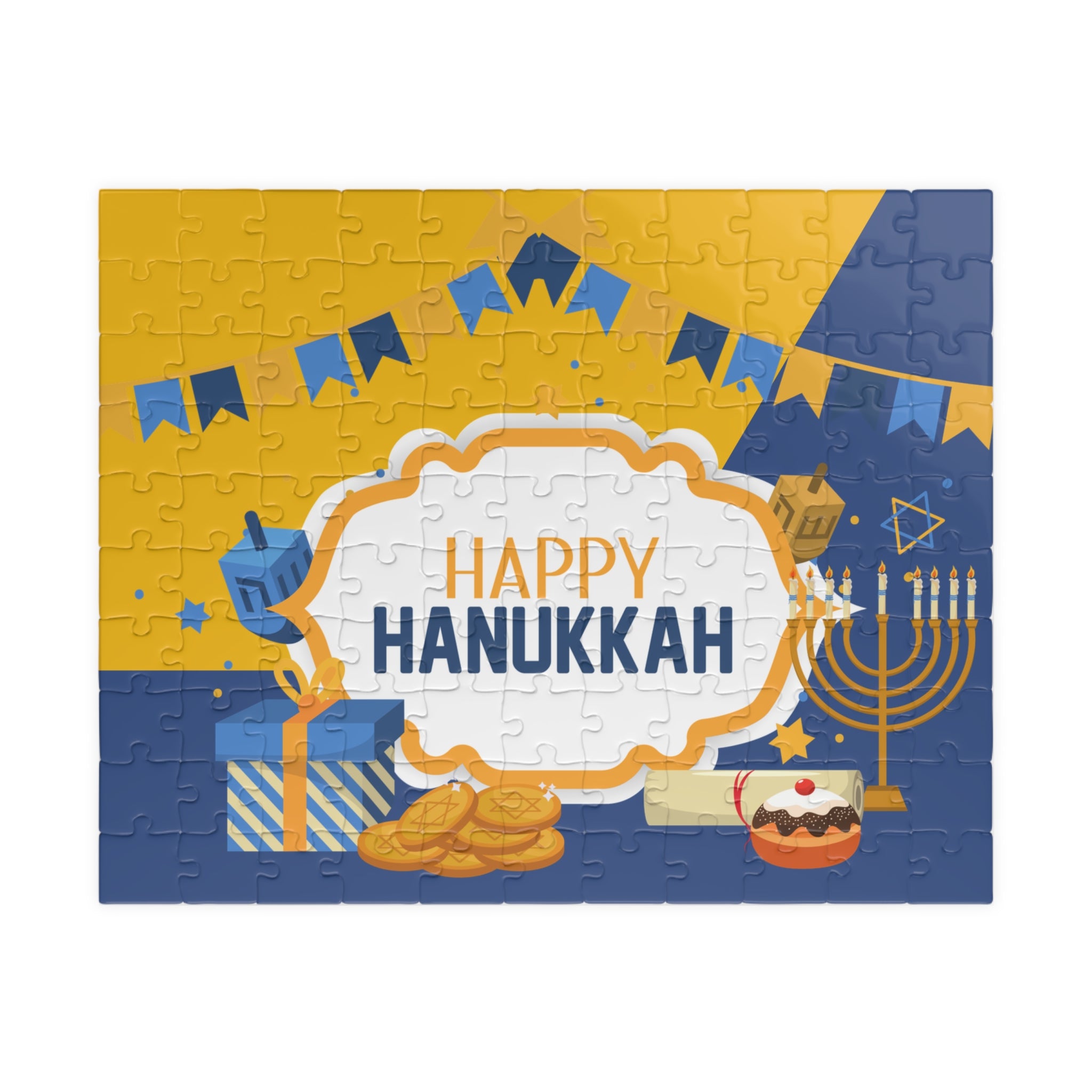 Happy Hanukkah Jigsaw Puzzle — Festive 110/252/520/1014-Piece Holiday Puzzle