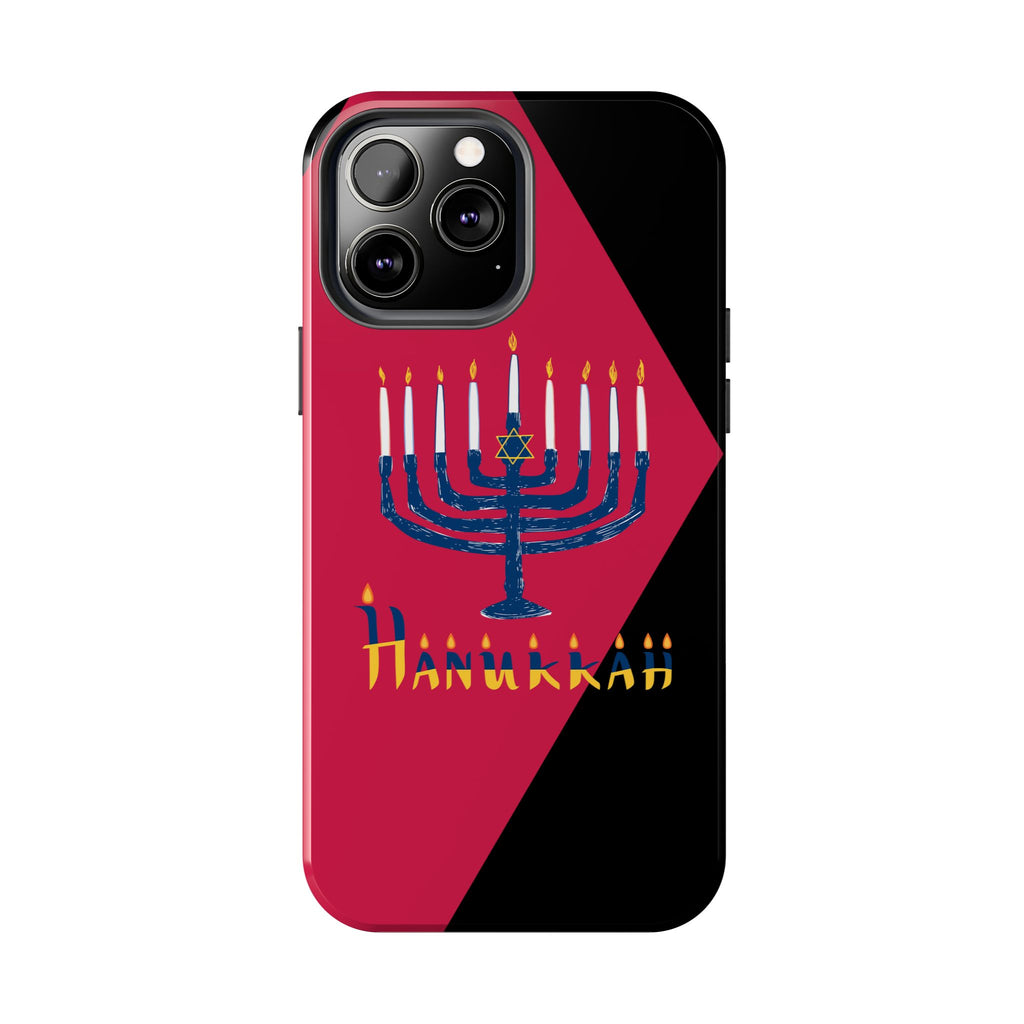 Hanukkah Menorah Tough Phone Case — Protective Holiday Phone Cover
