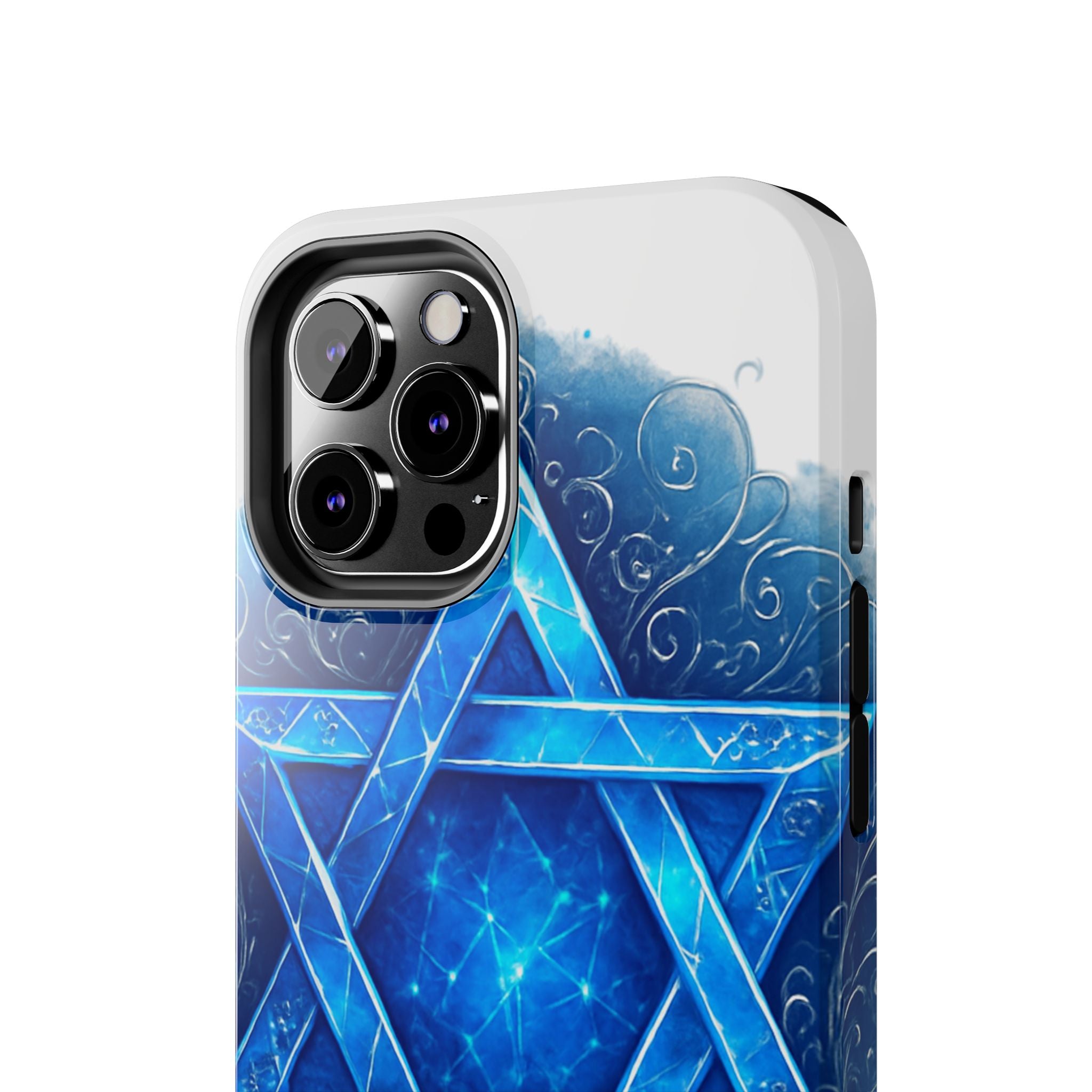 Jewish Star of David Blue Watercolor Tough Phone Case — Protective Jewish Symbol Phone Cover