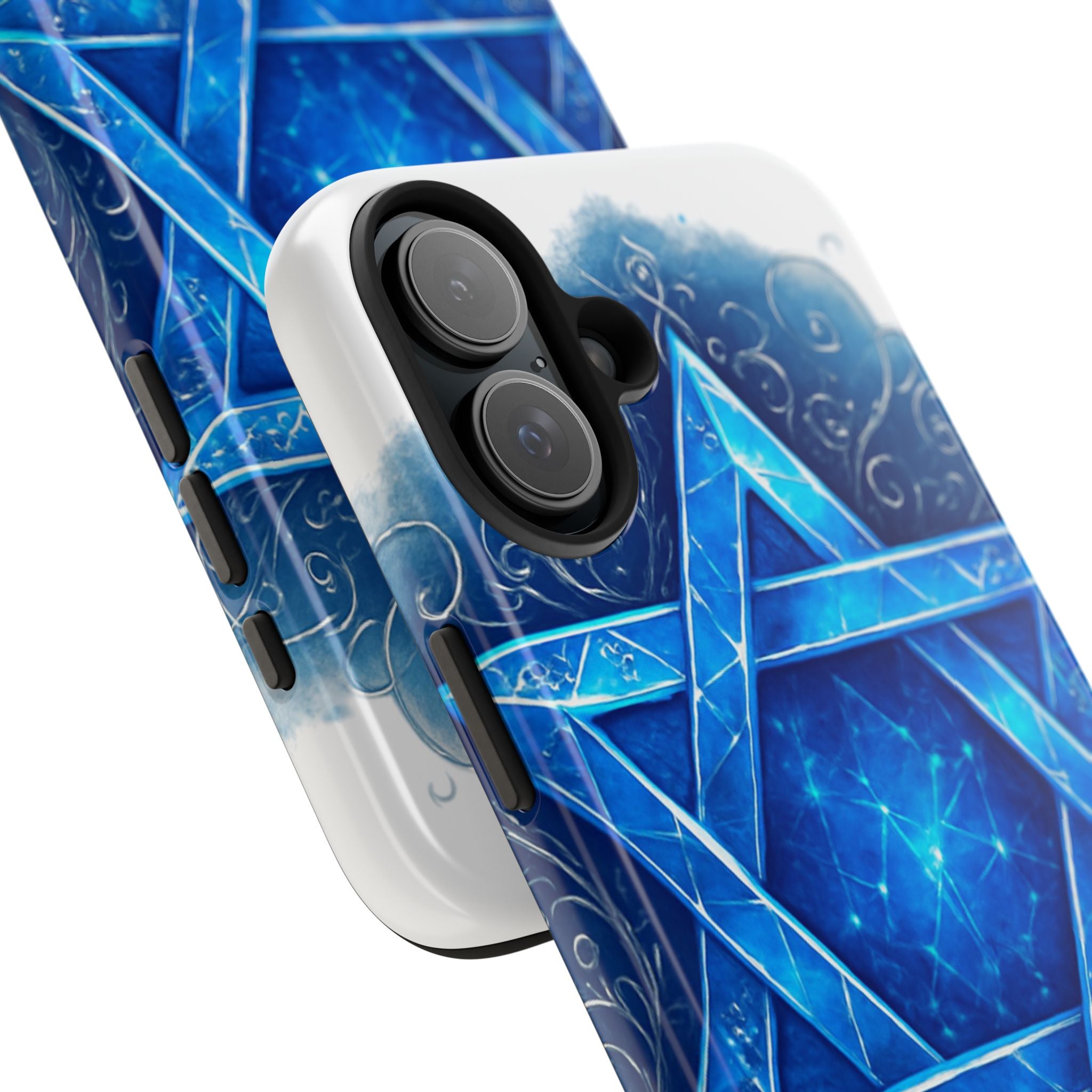 Jewish Star of David Blue Watercolor Tough Phone Case — Protective Jewish Symbol Phone Cover