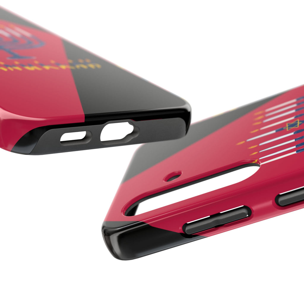 Hanukkah Menorah Tough Phone Case — Protective Holiday Phone Cover