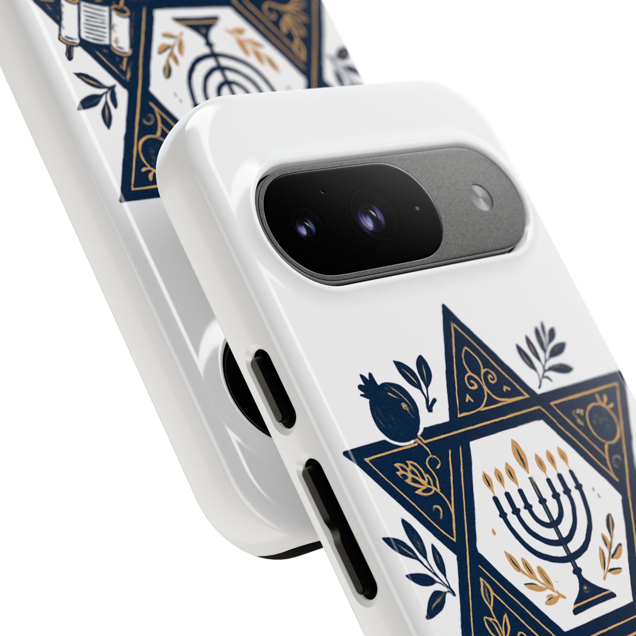 Jewish Star of David Menorah Phone Case — Jewish Hanukkah Symbol Protective Cover