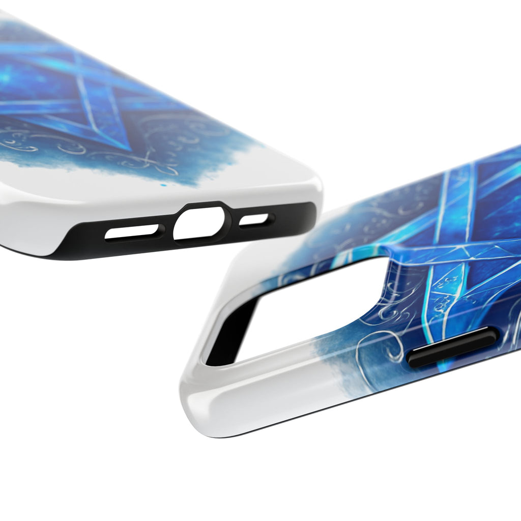 Jewish Star of David Blue Watercolor Tough Phone Case — Protective Jewish Symbol Phone Cover
