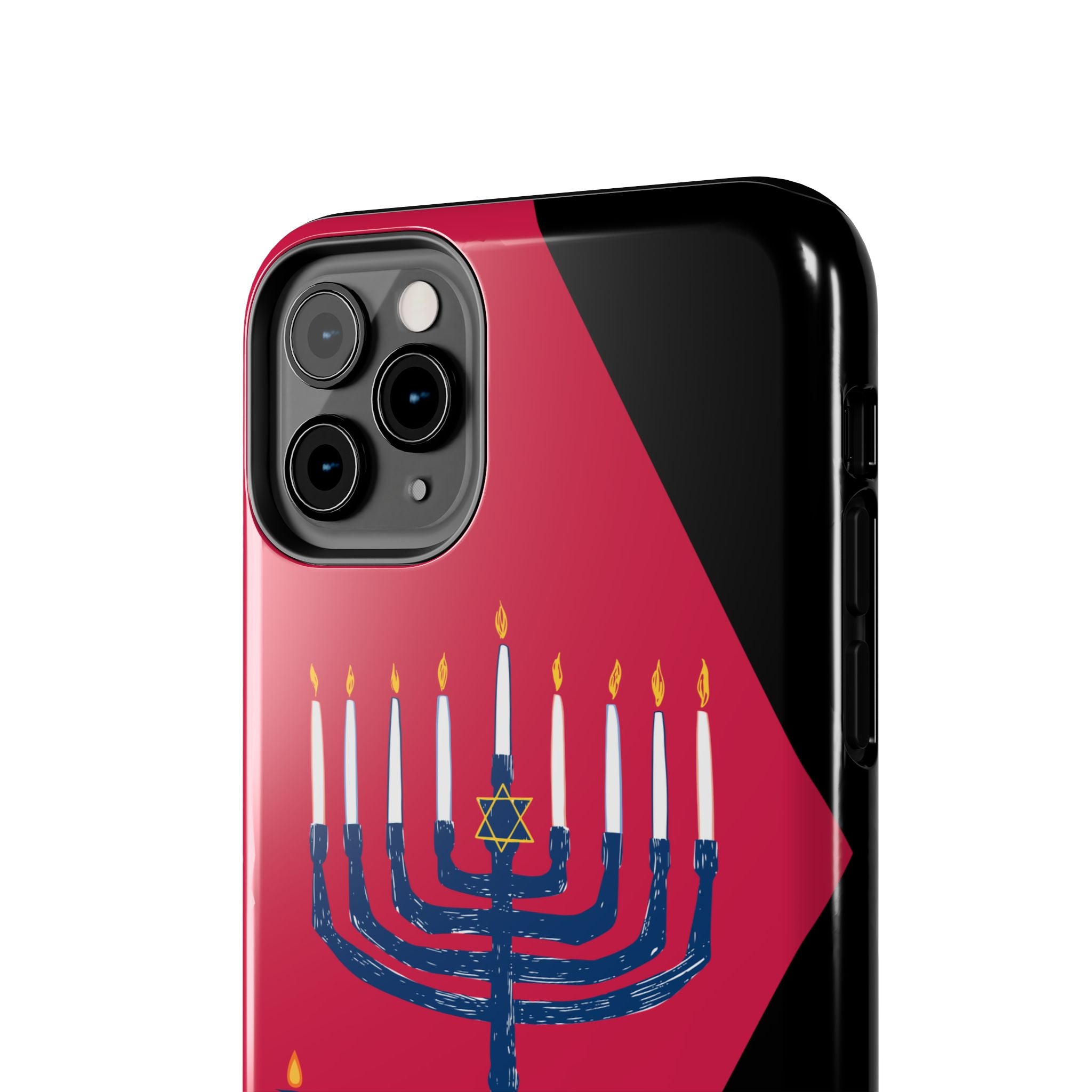 Hanukkah Menorah Tough Phone Case — Protective Holiday Phone Cover