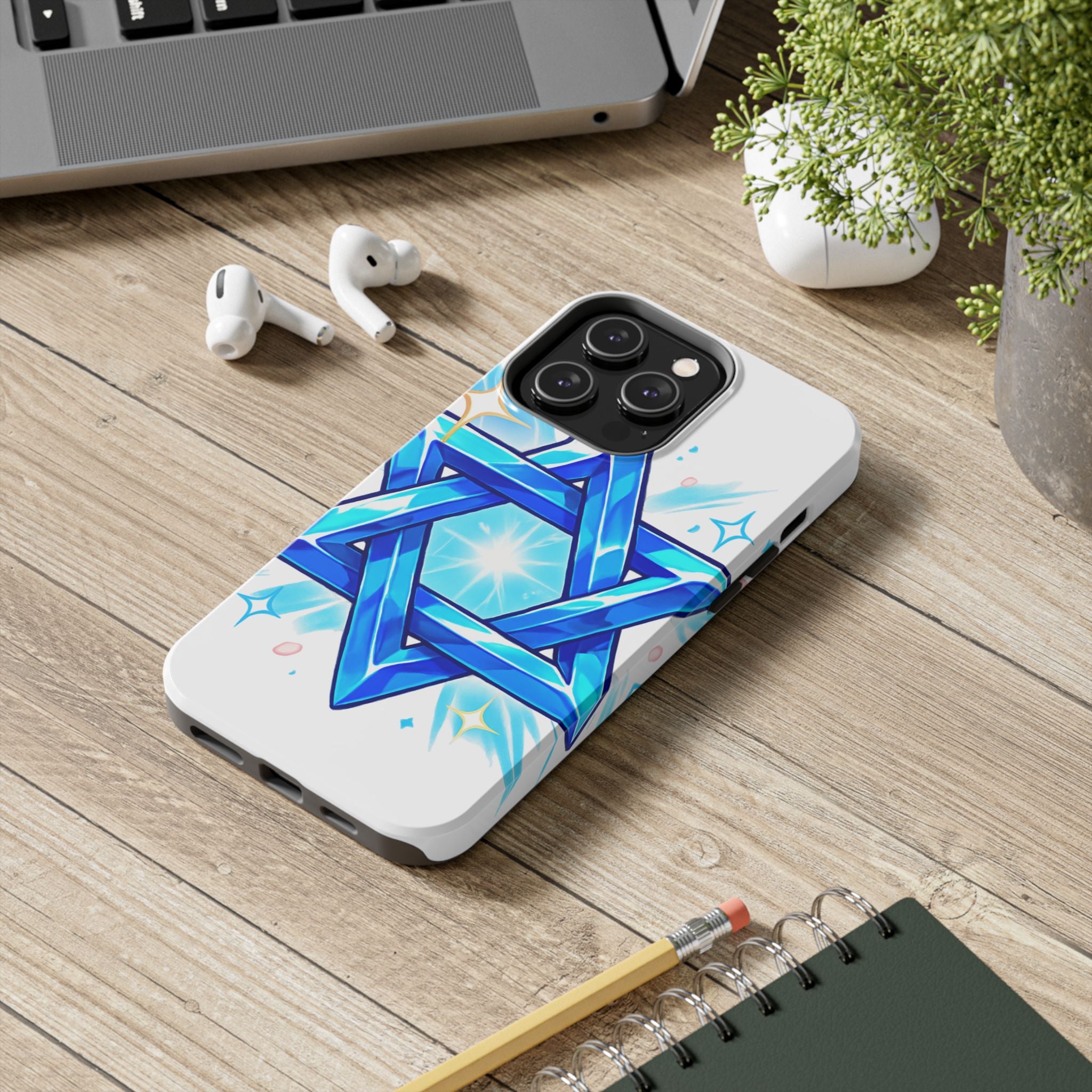 Star of David Blue Phone Case — Jewish Protection Design | Jewish Gift