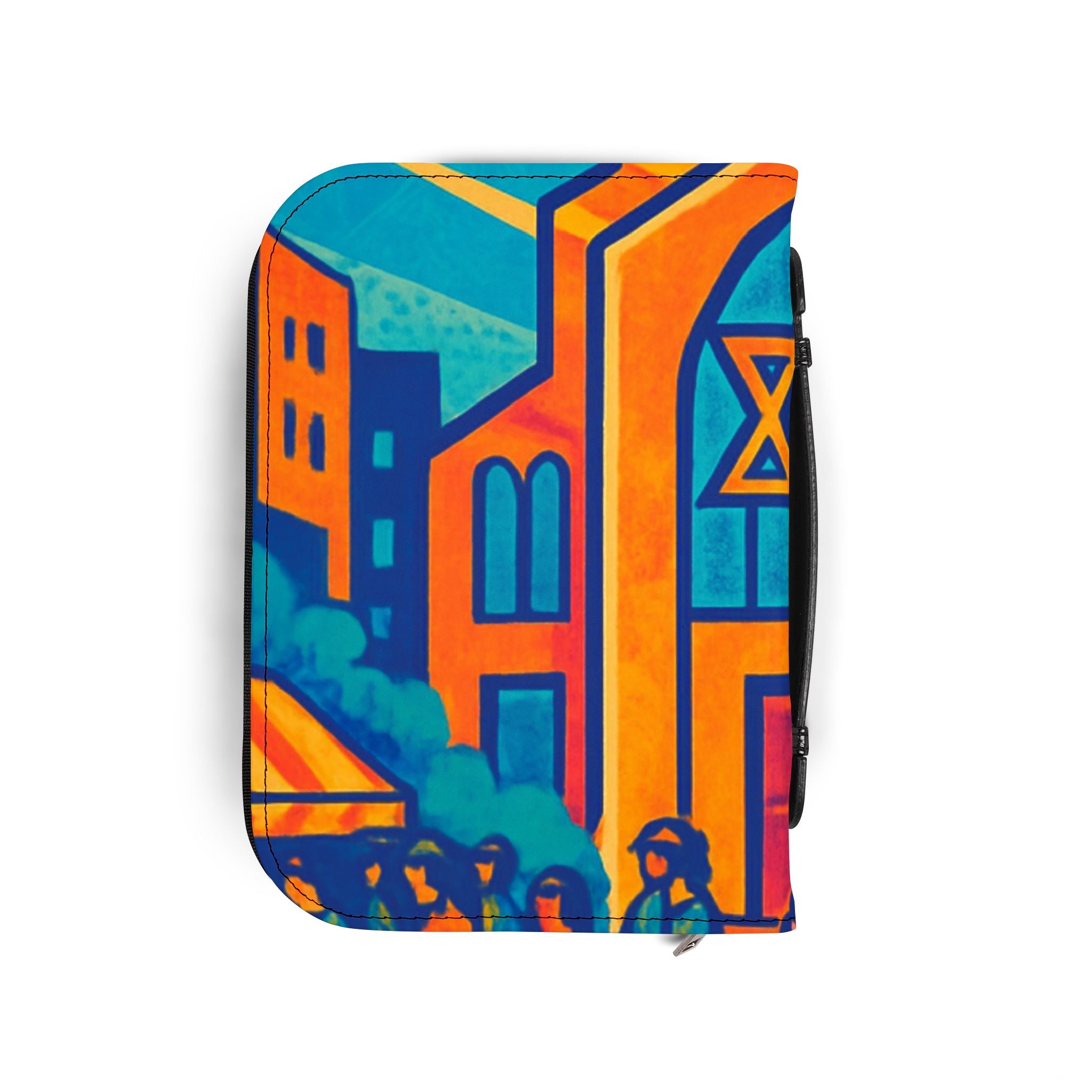 Bible Cover — Vibrant Cityscape Zippered Bible Case