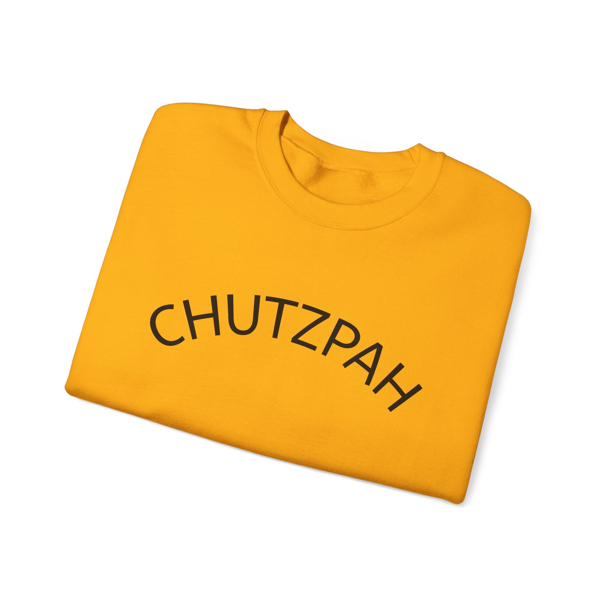 Jewish Chutzpah Crewneck Sweatshirt — Bold Jewish Pride Pullover