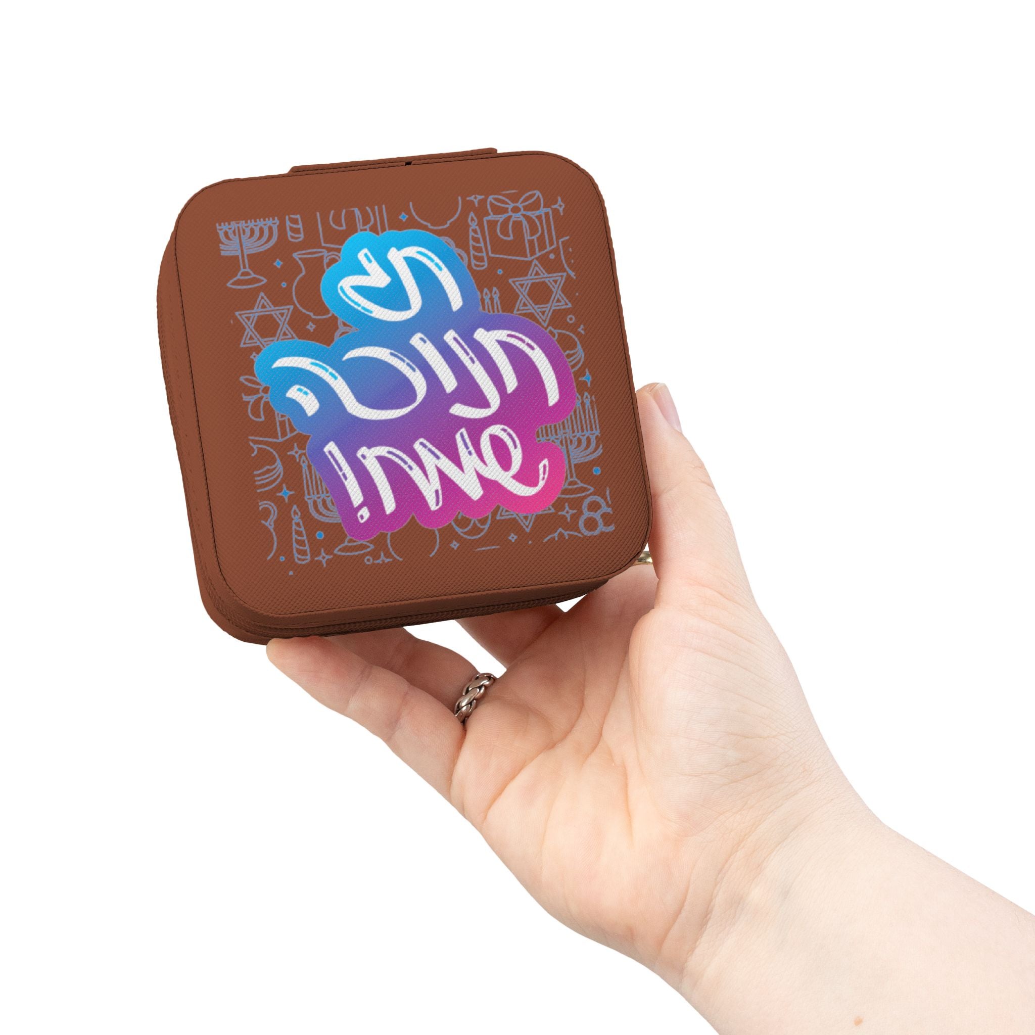 Compact Jewelry Travel Case — Cute Pink Organizer with Ring & Earring Compartments