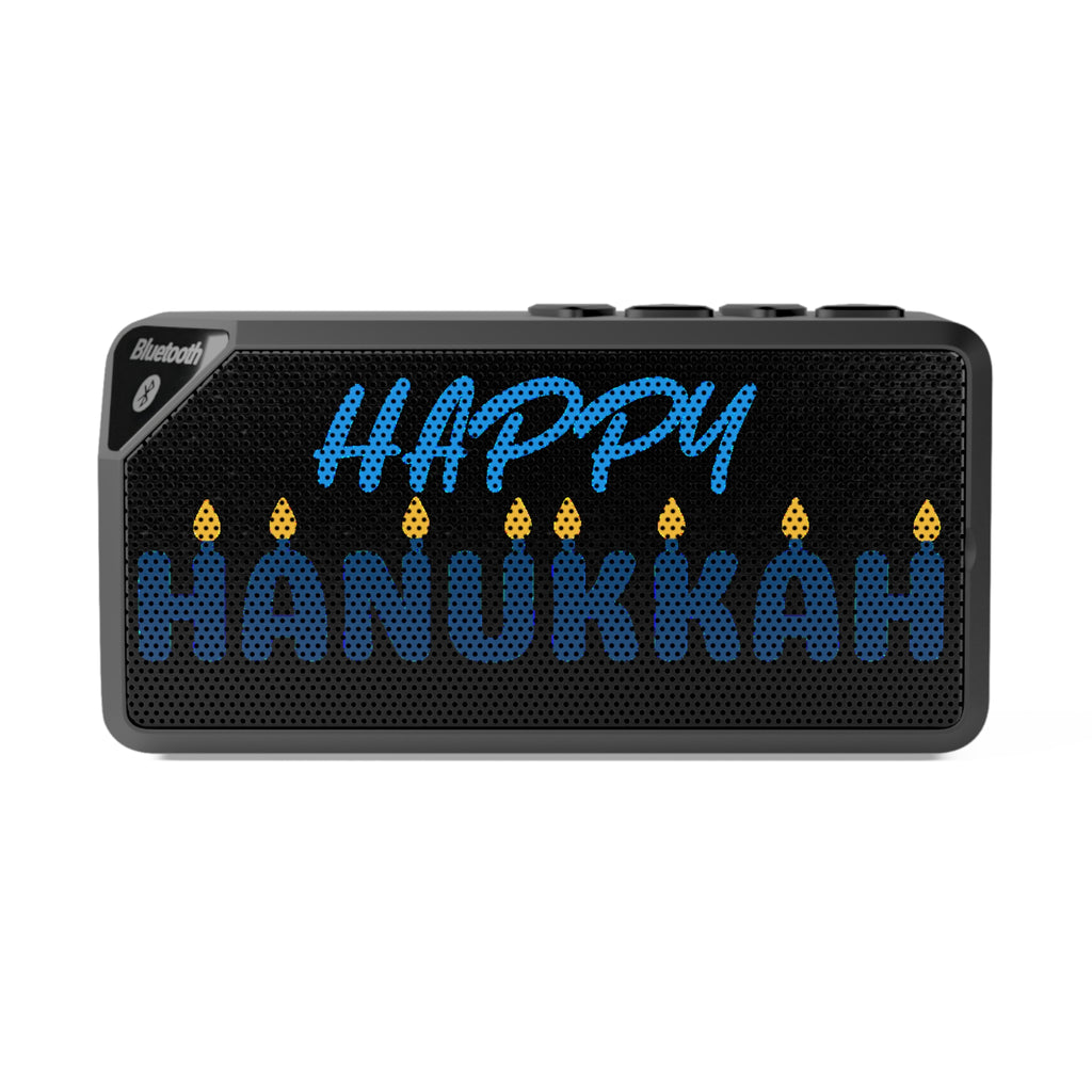 Bluetooth Speaker — "Happy Hanukkah" Holiday Portable Speaker
