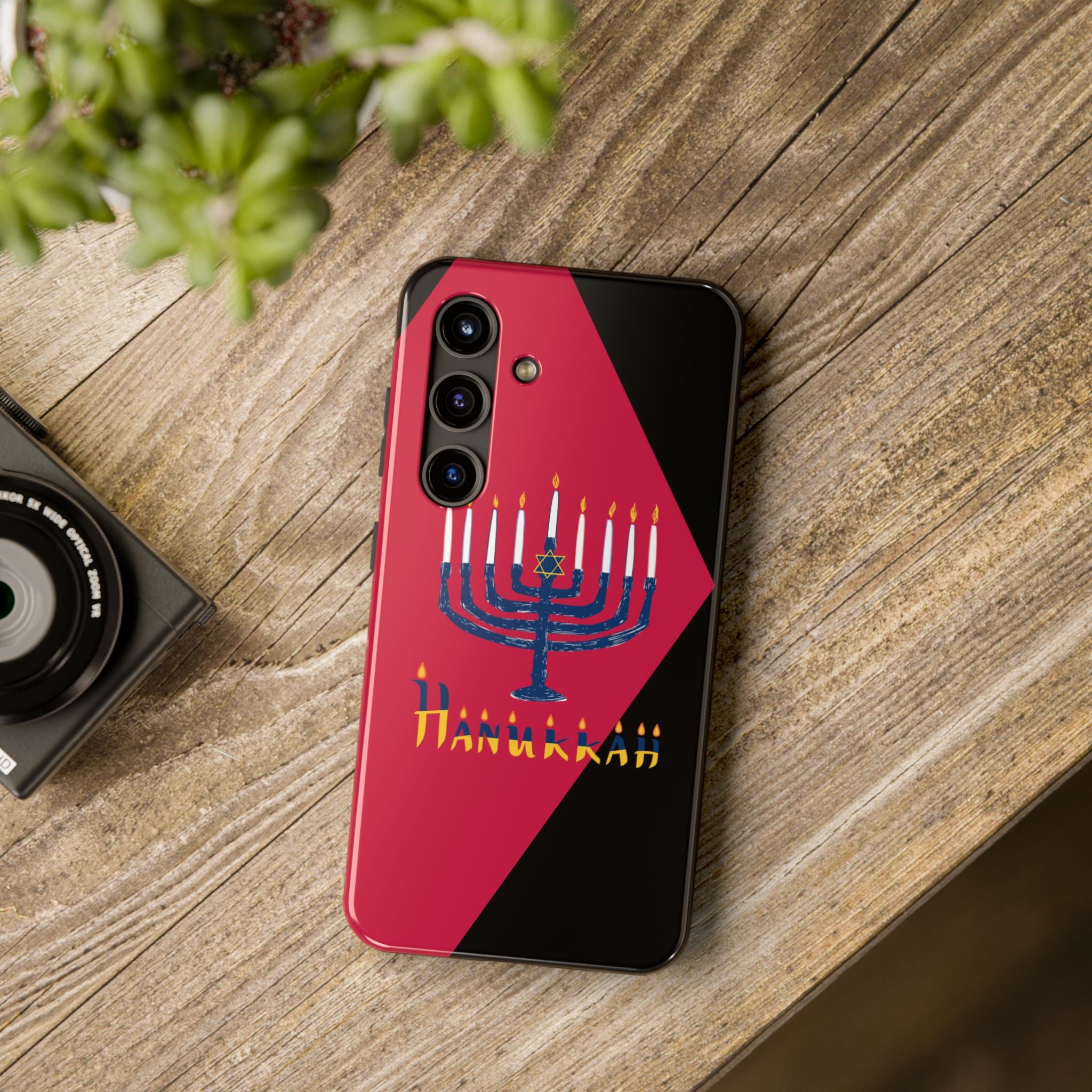 Hanukkah Menorah Tough Phone Case — Protective Holiday Phone Cover