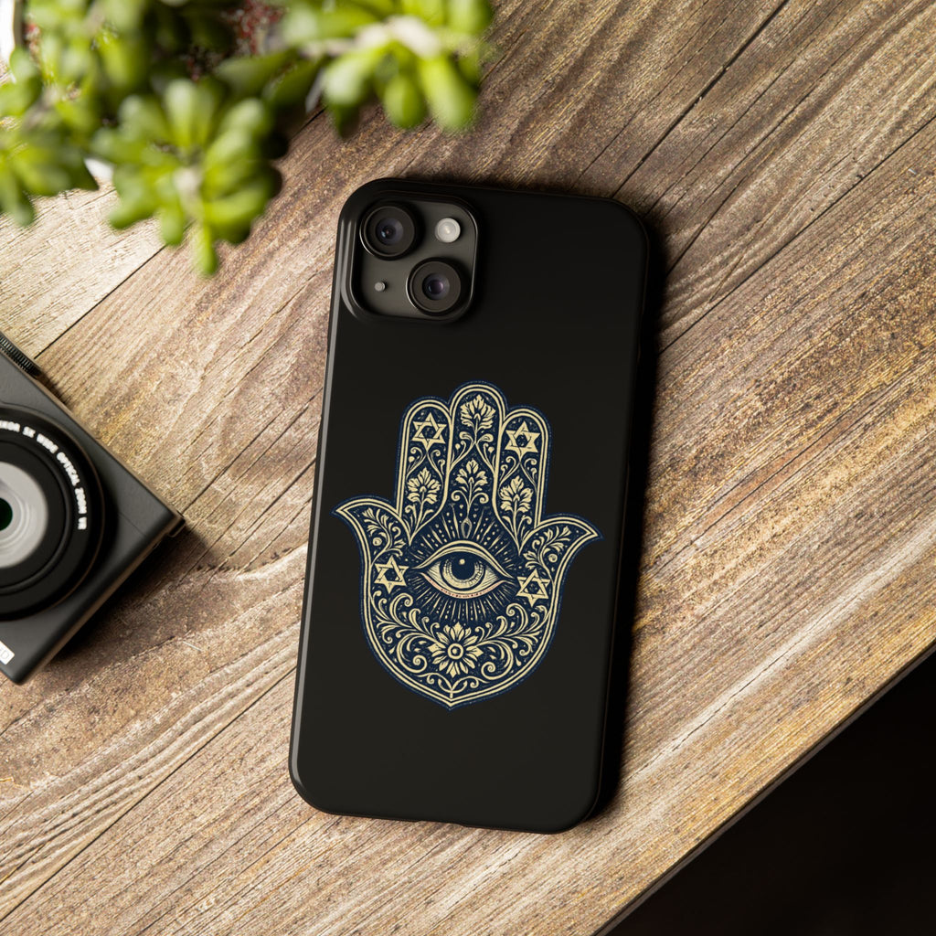 Hamsa Eye Slim Phone Case — Protective Spiritual Hand Design