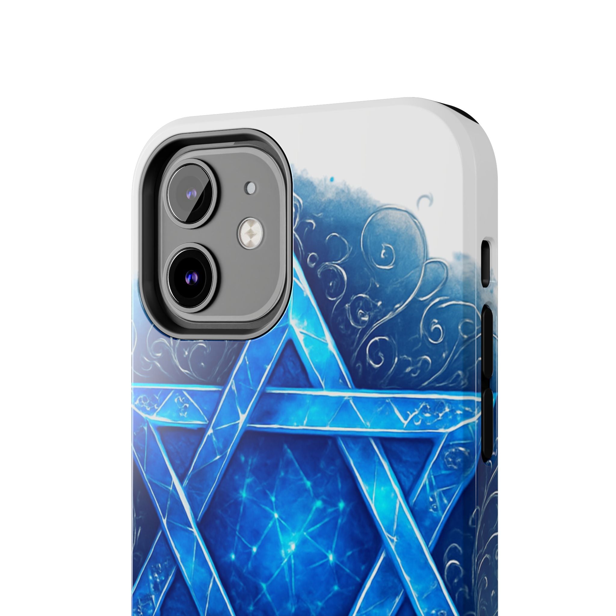 Jewish Star of David Blue Watercolor Tough Phone Case — Protective Jewish Symbol Phone Cover