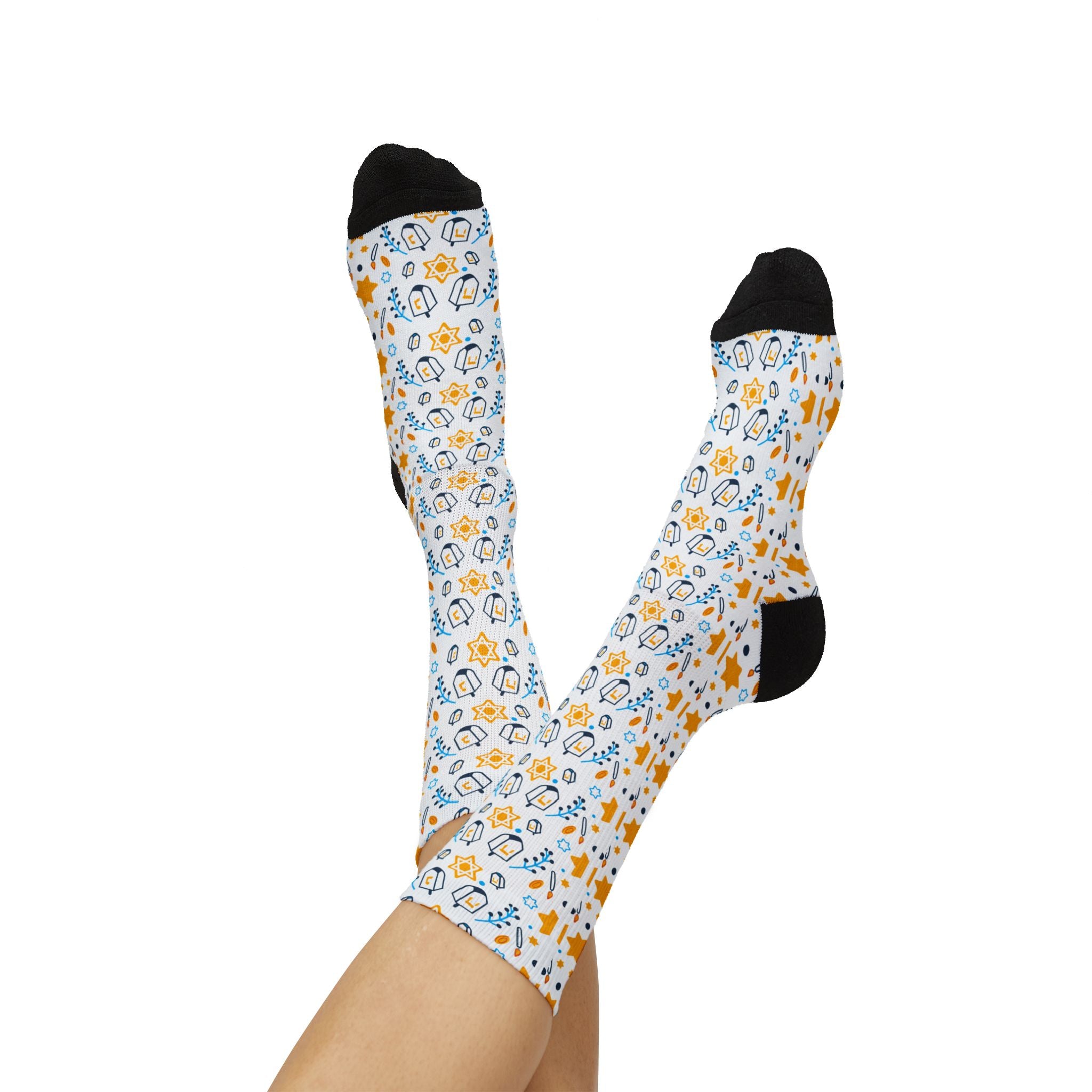 Hannukah Pattern Socks