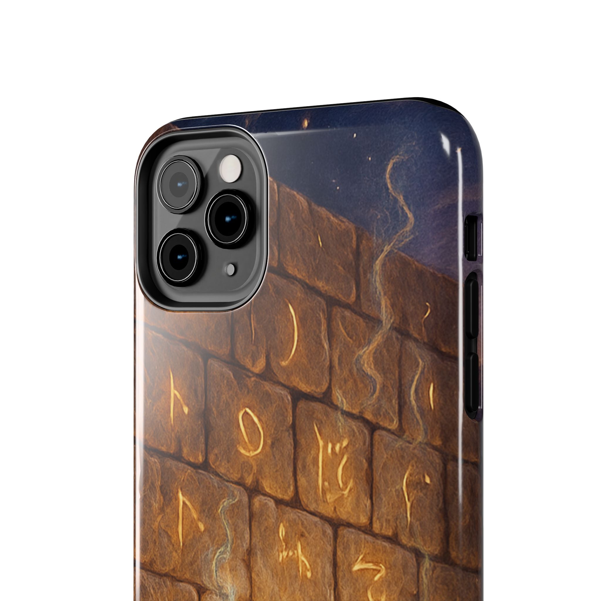 Jewish western Wall Illustration Phone Case — Prayer Silhouettes, Jerusalem Religious Art