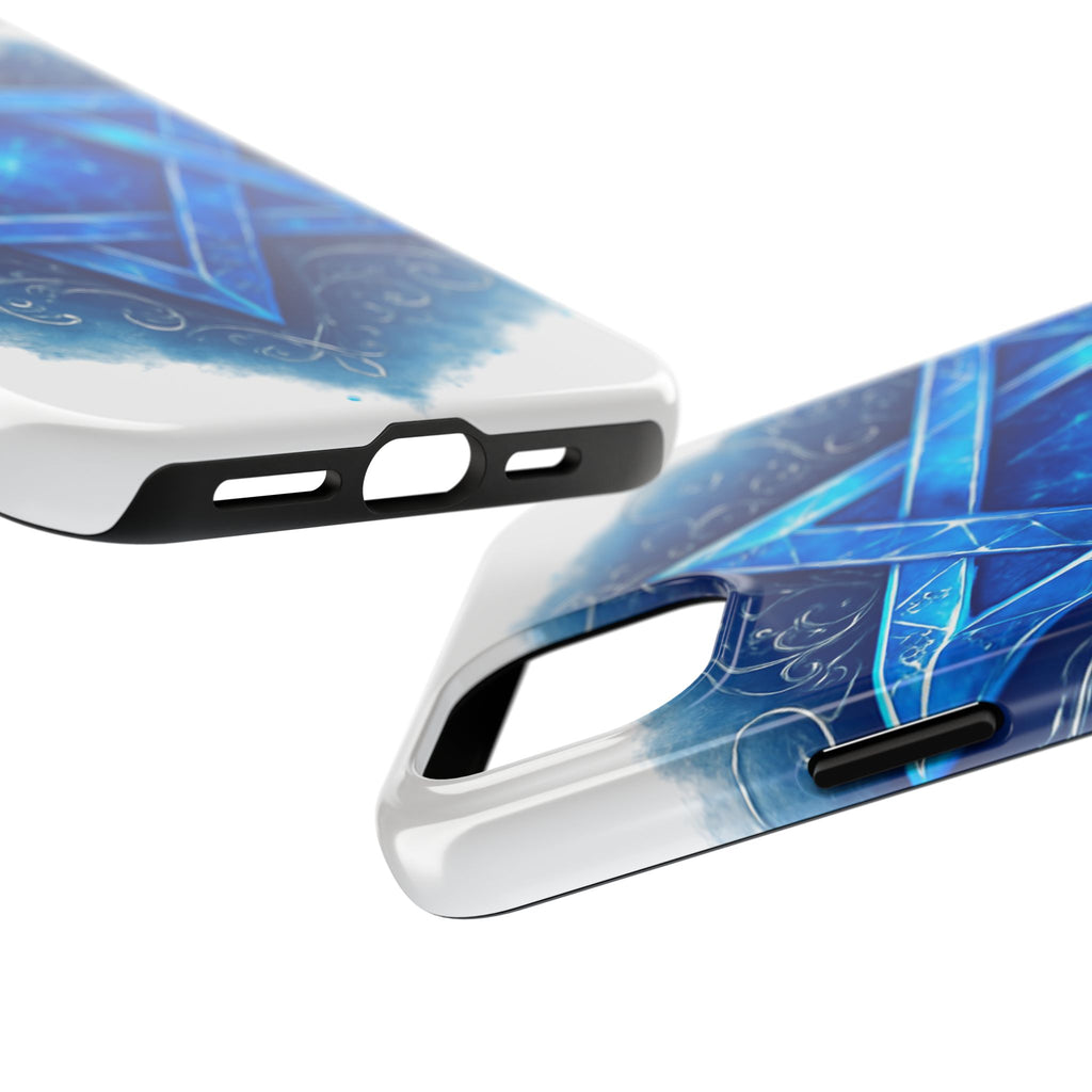 Jewish Star of David Blue Watercolor Tough Phone Case — Protective Jewish Symbol Phone Cover