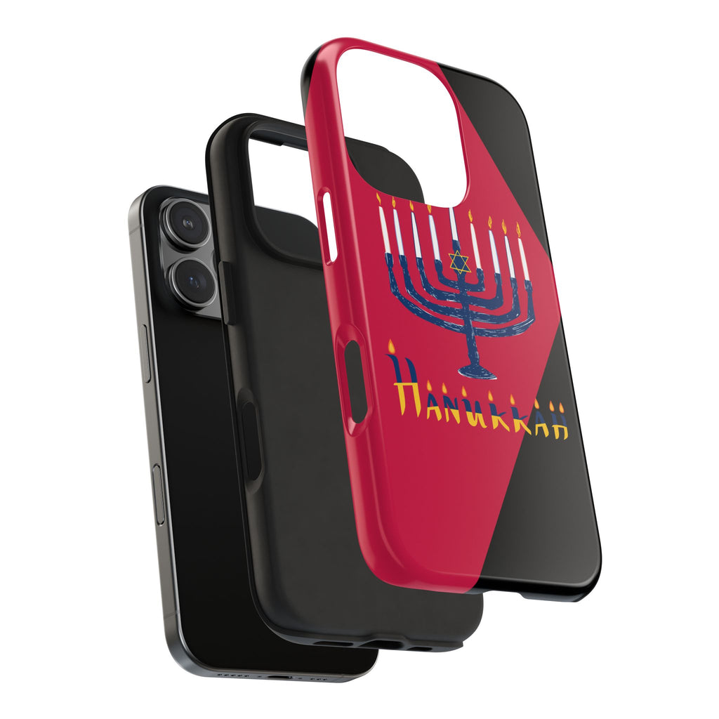 Hanukkah Menorah Tough Phone Case — Protective Holiday Phone Cover