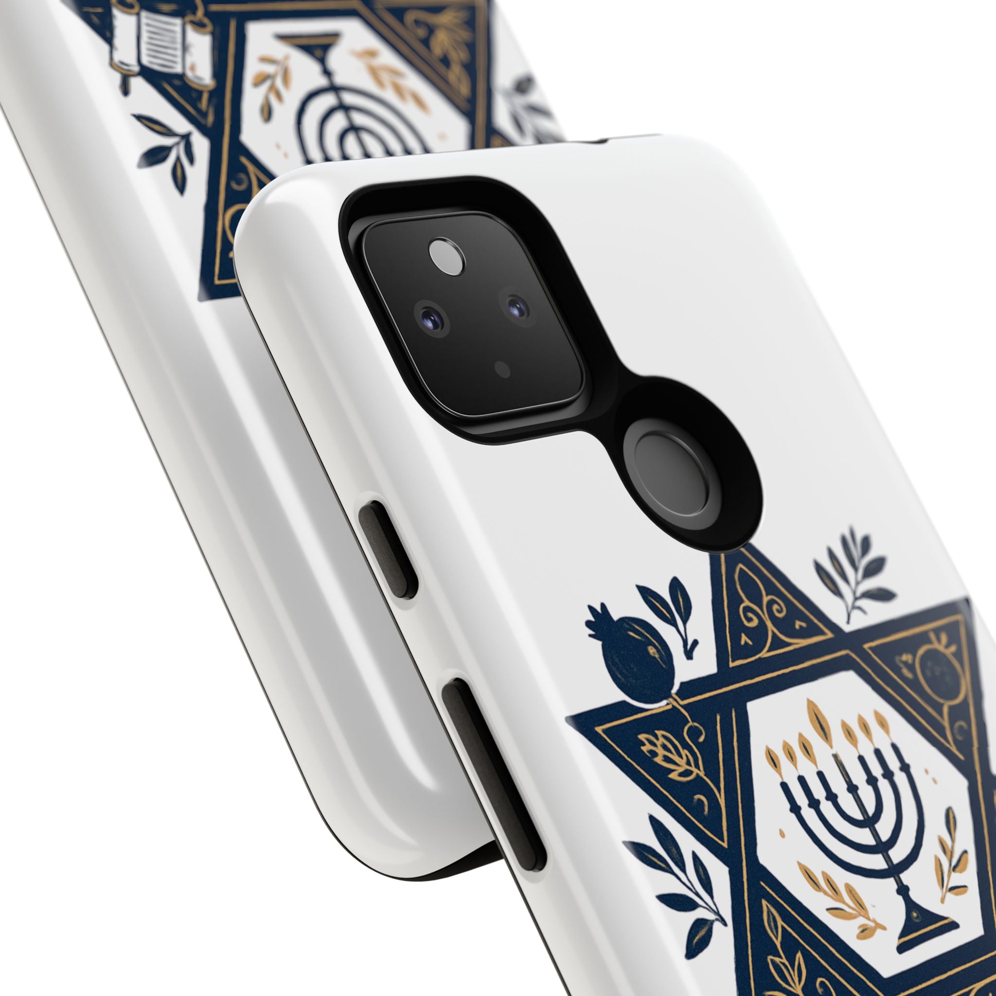 Jewish Star of David Menorah Phone Case — Jewish Hanukkah Symbol Protective Cover