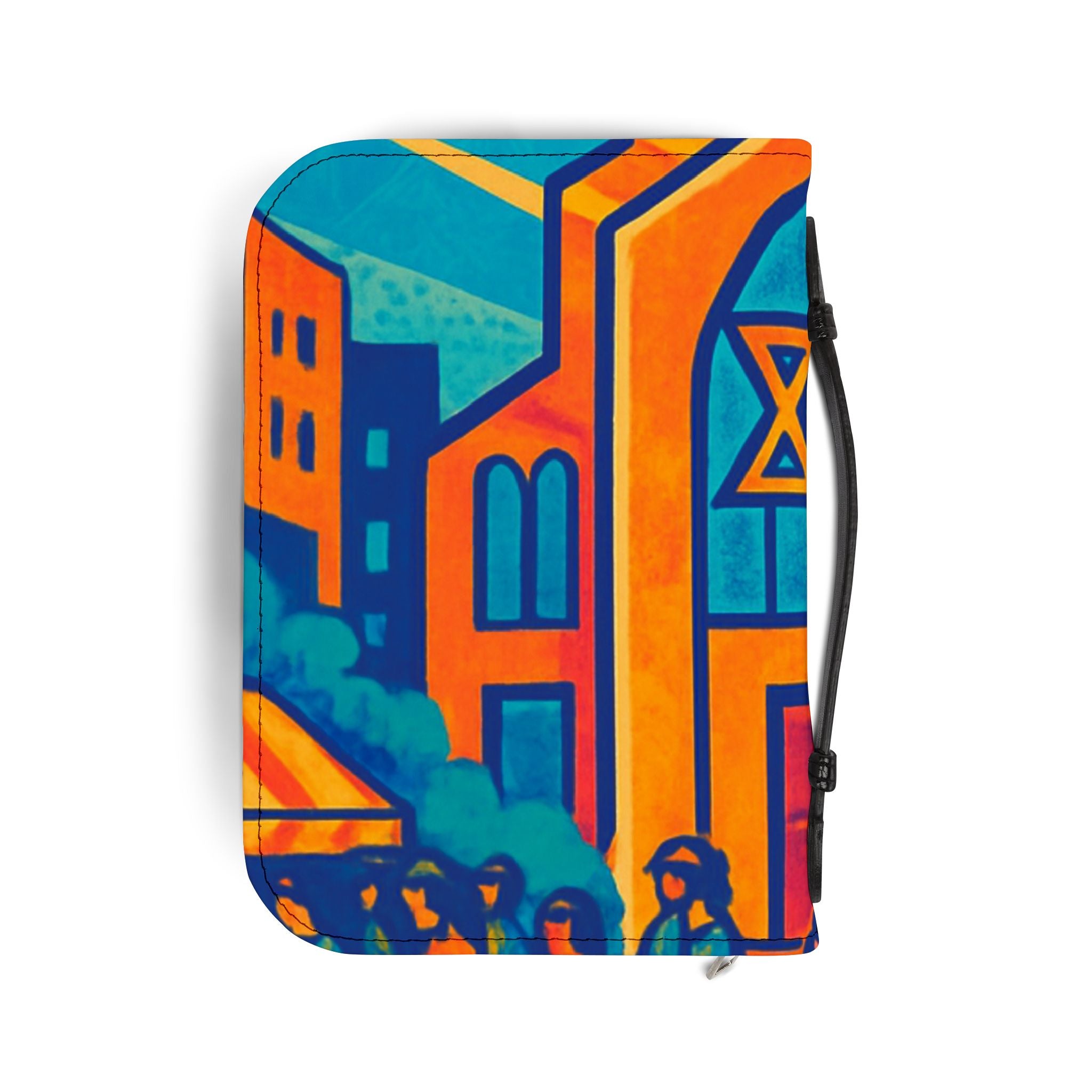 Bible Cover — Vibrant Cityscape Zippered Bible Case