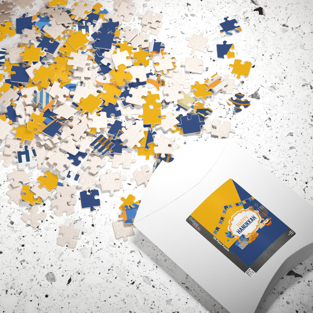 Happy Hanukkah Jigsaw Puzzle — Festive 110/252/520/1014-Piece Holiday Puzzle