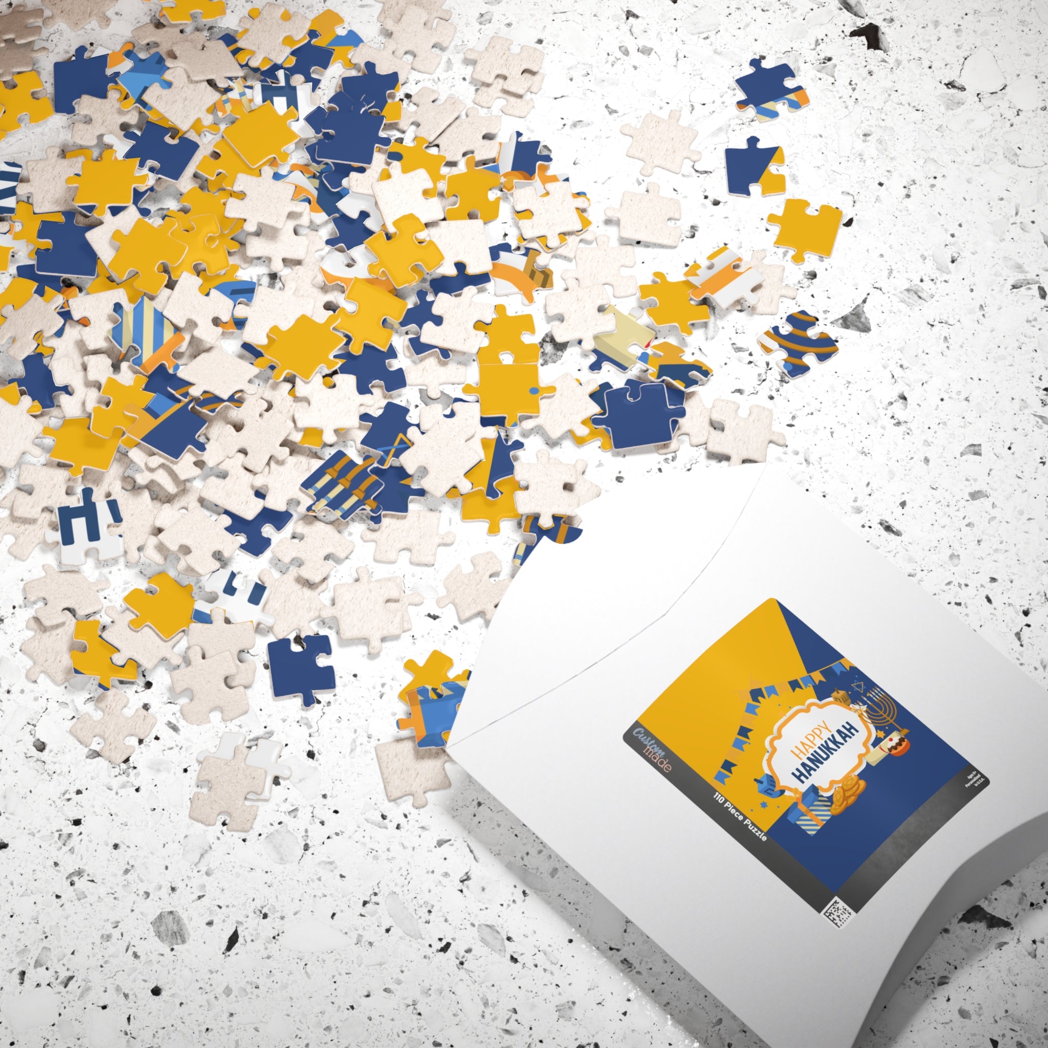 Happy Hanukkah Jigsaw Puzzle — Festive 110/252/520/1014-Piece Holiday Puzzle