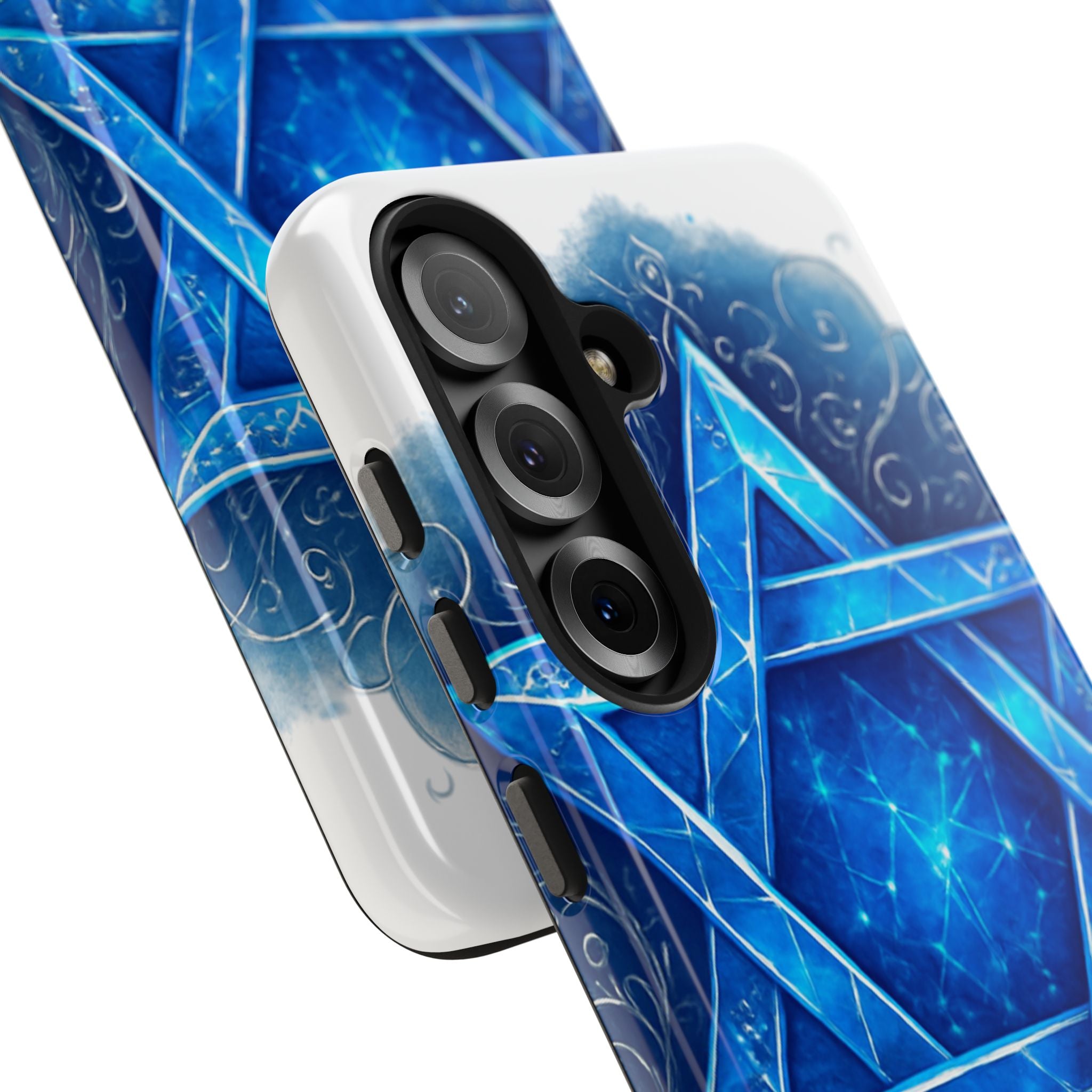 Jewish Star of David Blue Watercolor Tough Phone Case — Protective Jewish Symbol Phone Cover