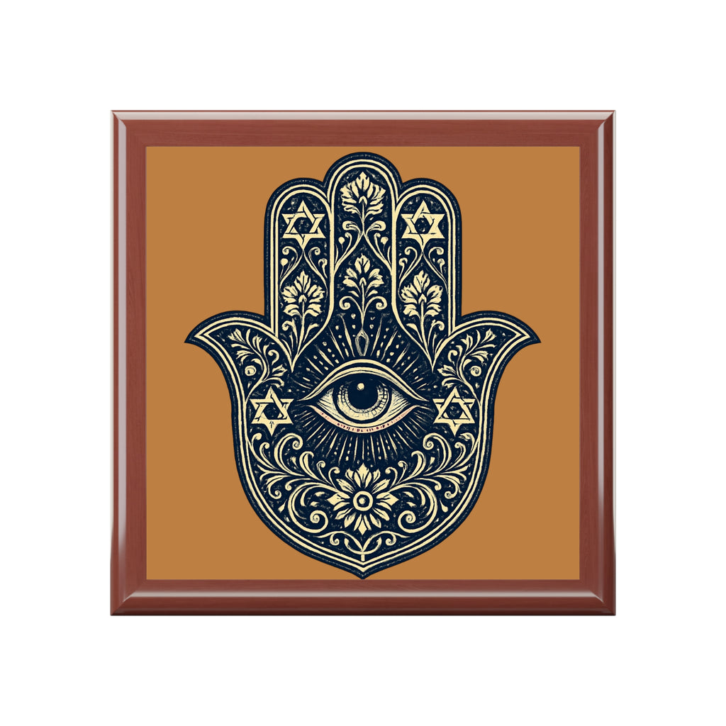 Hamsa Hand Jewelry Box – Protective Evil Eye Trinket Organizer