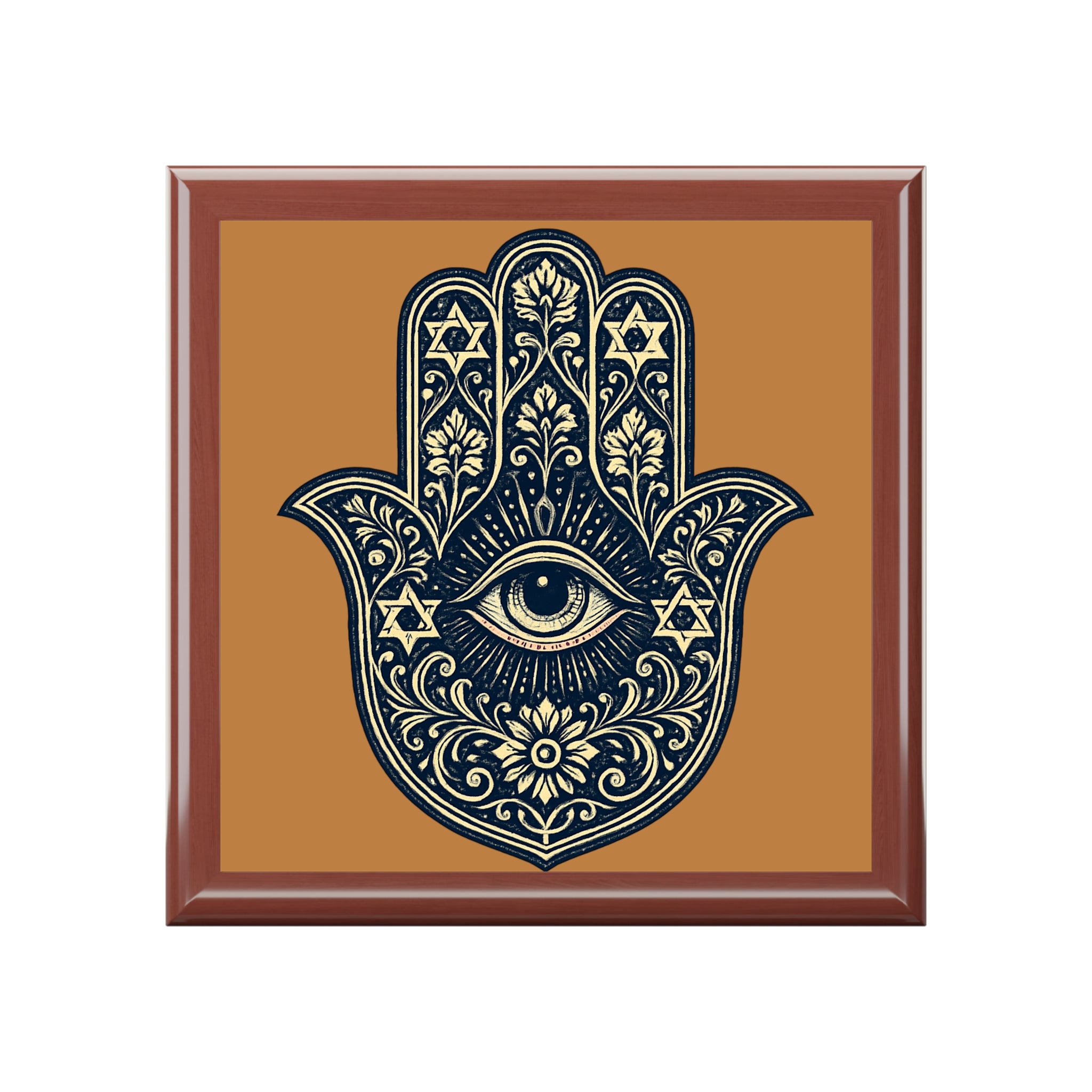 Hamsa Hand Jewelry Box – Protective Evil Eye Trinket Organizer