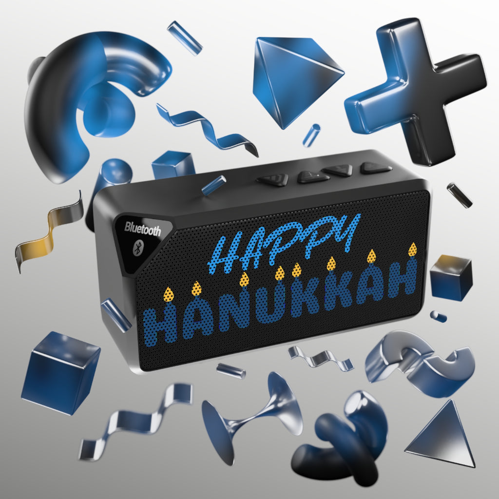 Bluetooth Speaker — "Happy Hanukkah" Holiday Portable Speaker