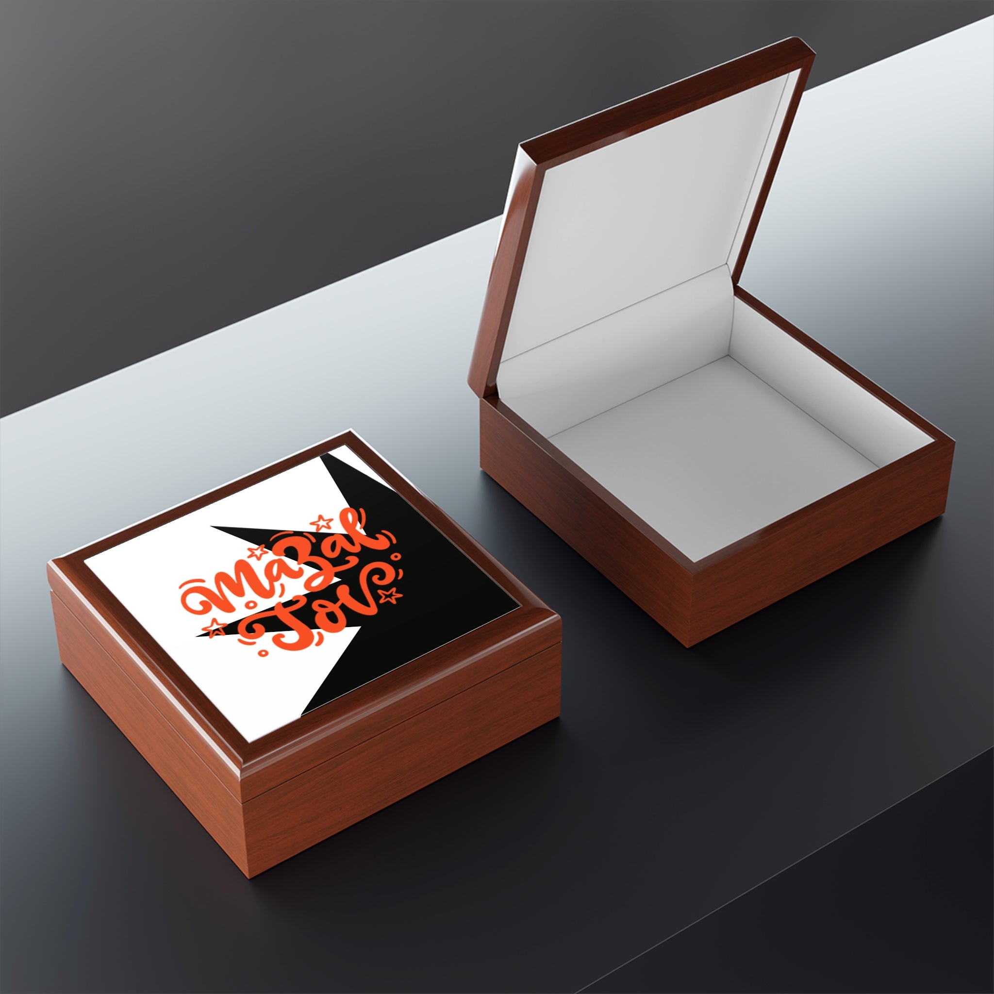 Jewish Jewelry Box — 'Mazel Tov' Celebration Keepsake Box