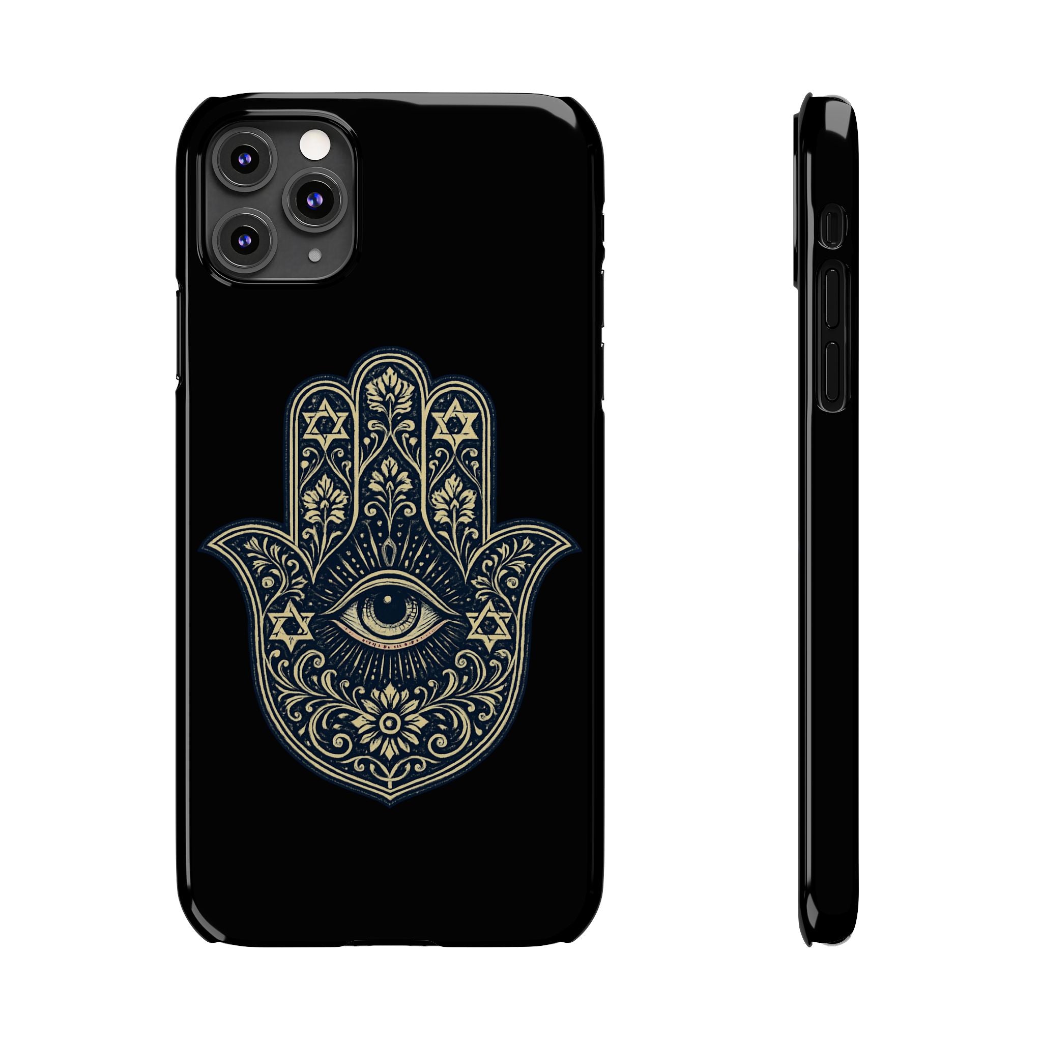 Hamsa Eye Slim Phone Case — Protective Spiritual Hand Design