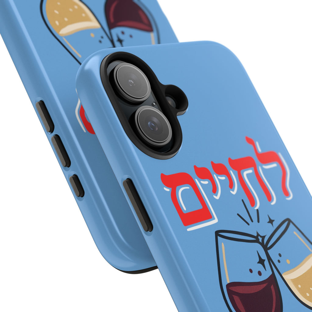 Phone Case — 'L'Chaim' Cheers Wine Tough Protective Cover