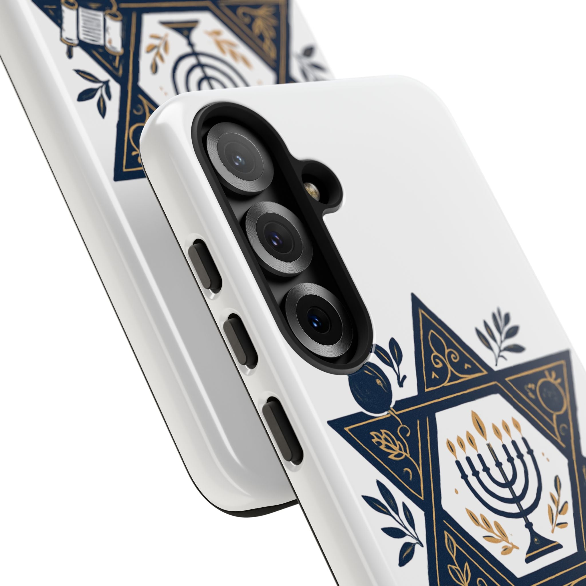 Jewish Star of David Menorah Phone Case — Jewish Hanukkah Symbol Protective Cover