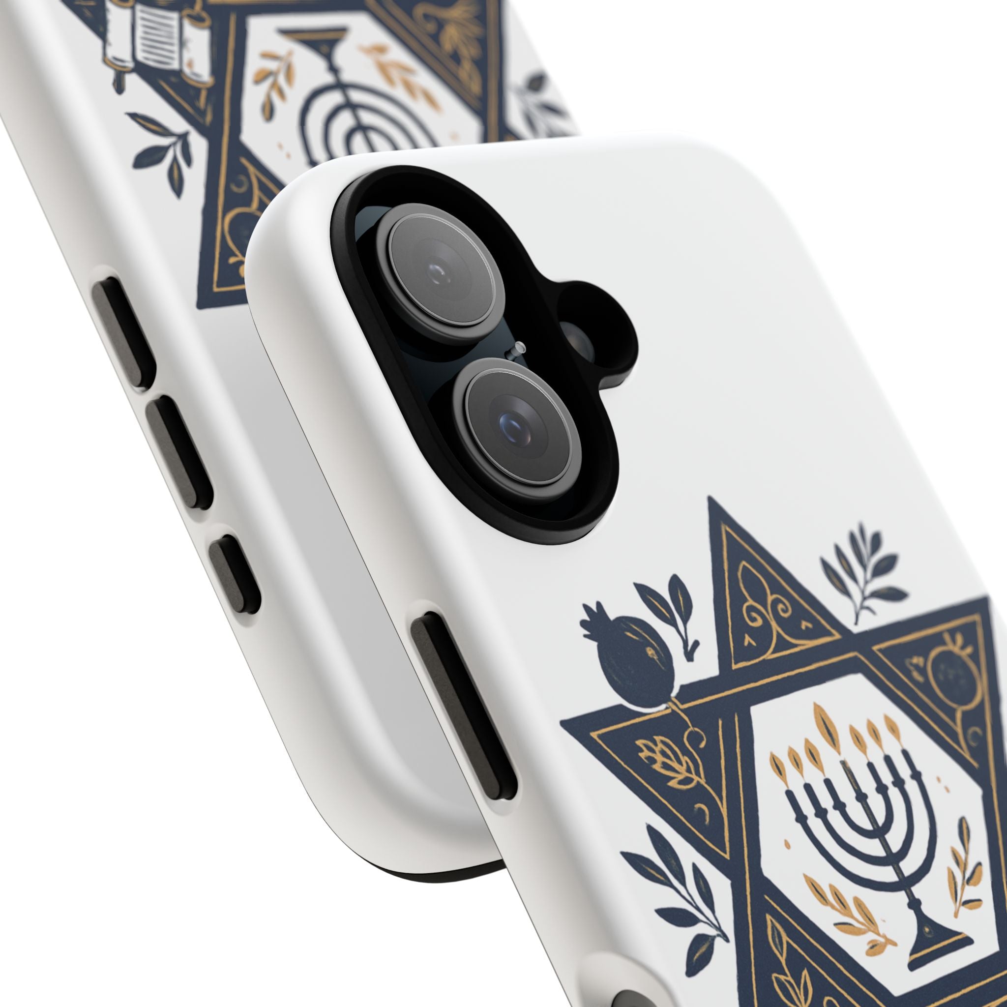 Jewish Star of David Menorah Phone Case — Jewish Hanukkah Symbol Protective Cover